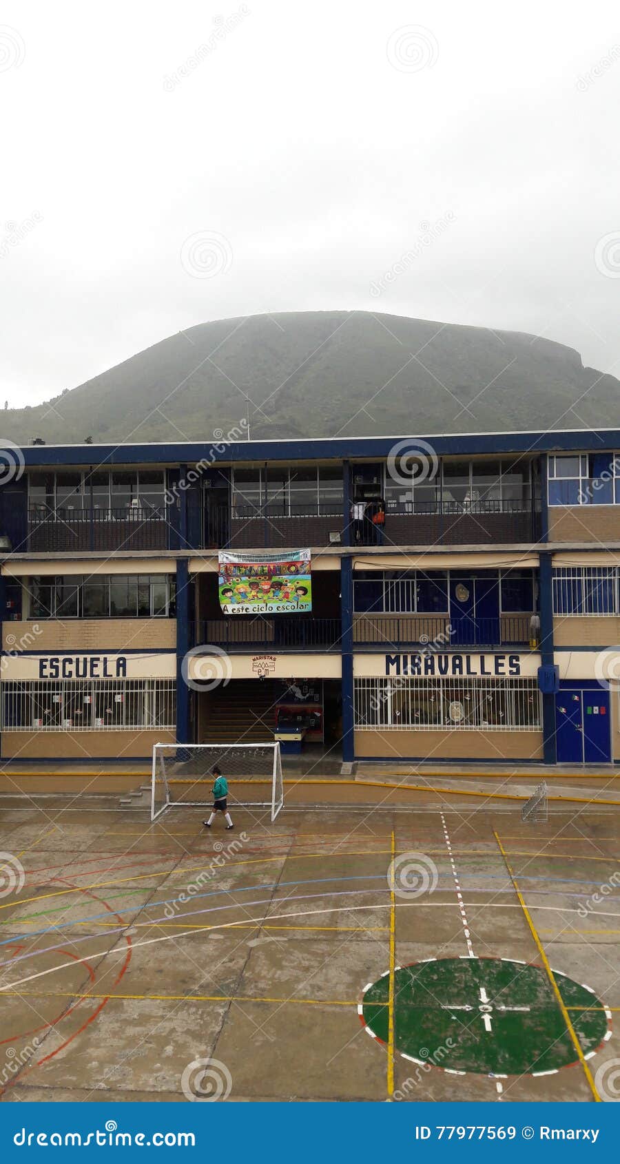School in Favela editorial stock image. Image of court 77977569