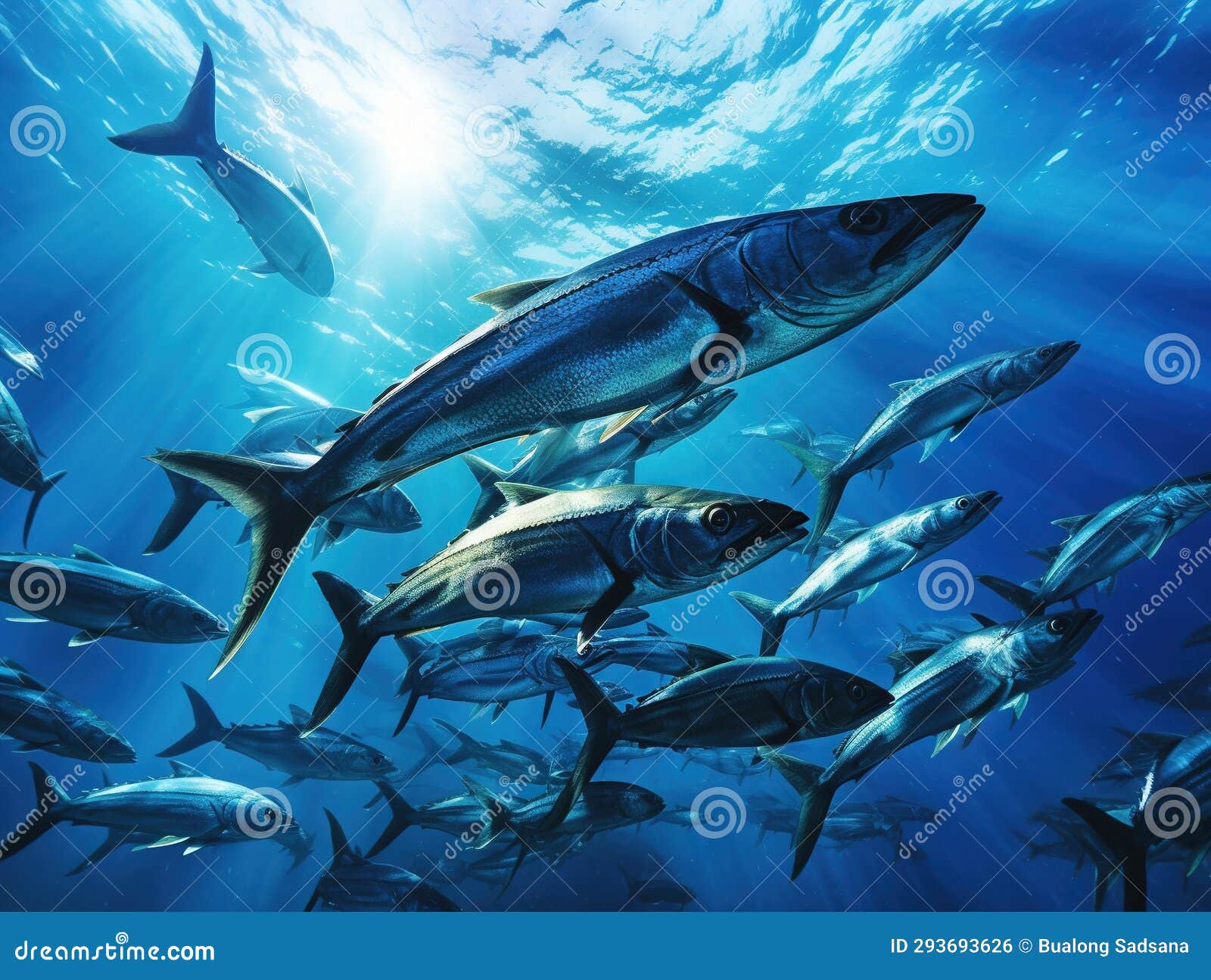School of flying fish stock illustration. Illustration of marine