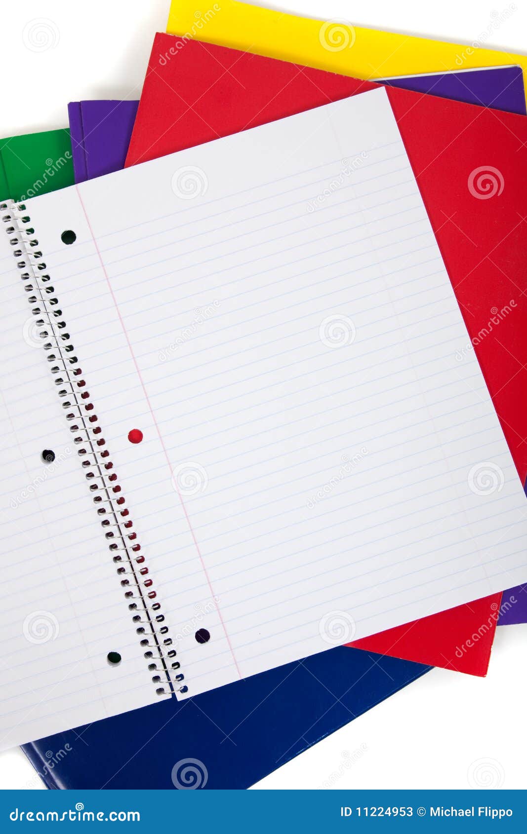 School Folders With A Blank Notebook Stock Image Image of folder, journal 11224953