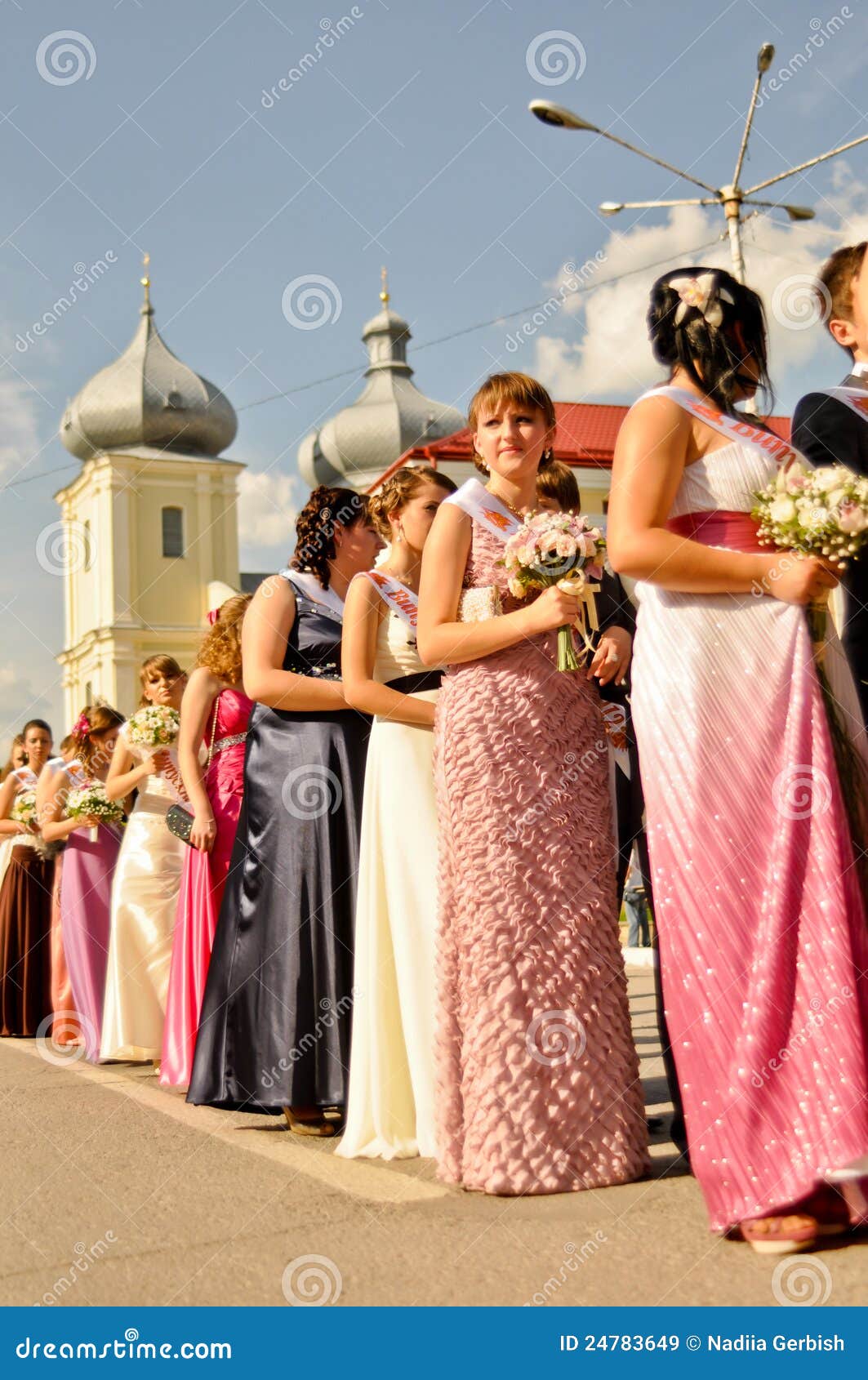 School Graduation ball editorial stock image. Image of dress 24783649