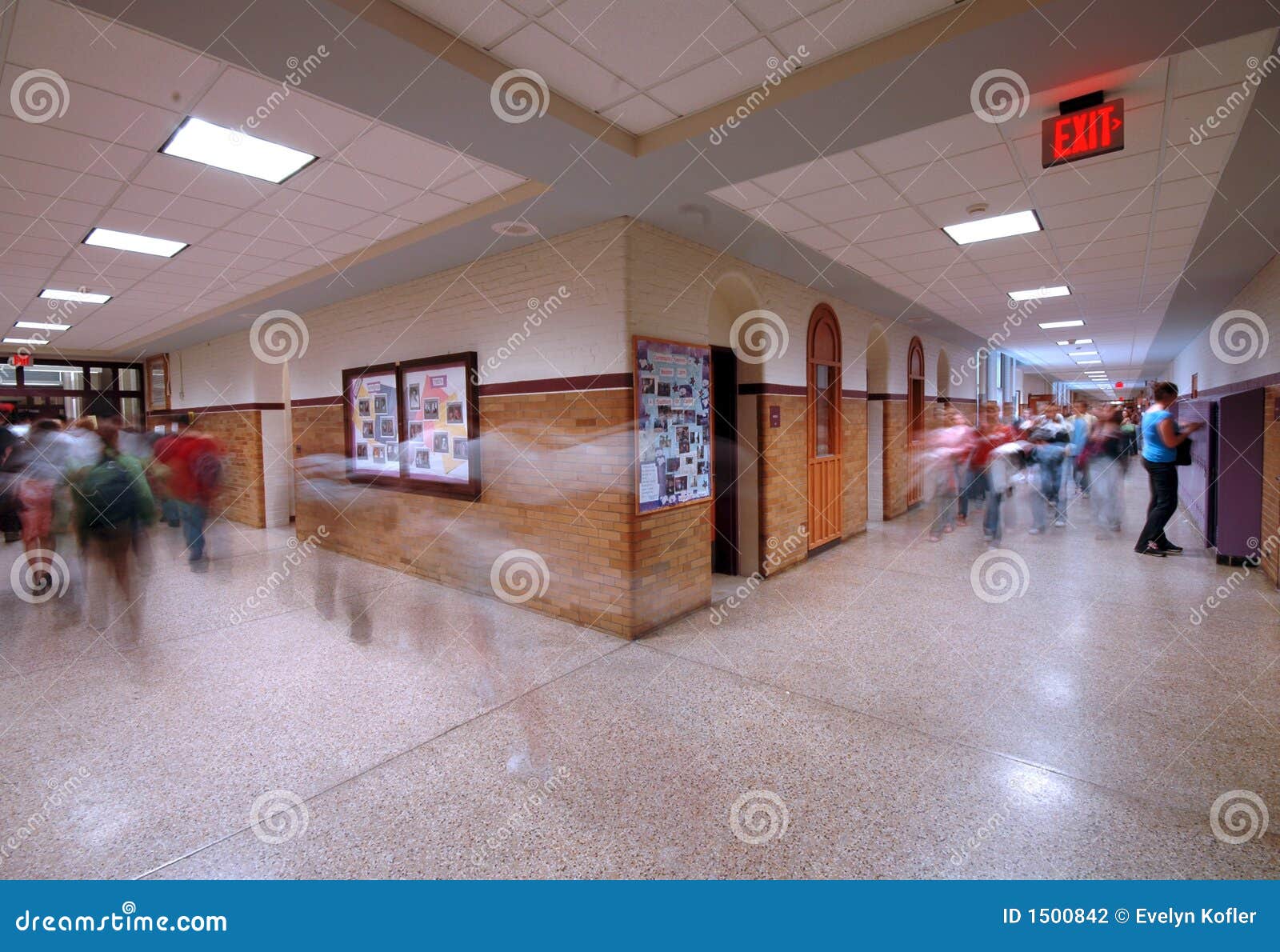 School Hallway 4 Stock Photography Image 1500842