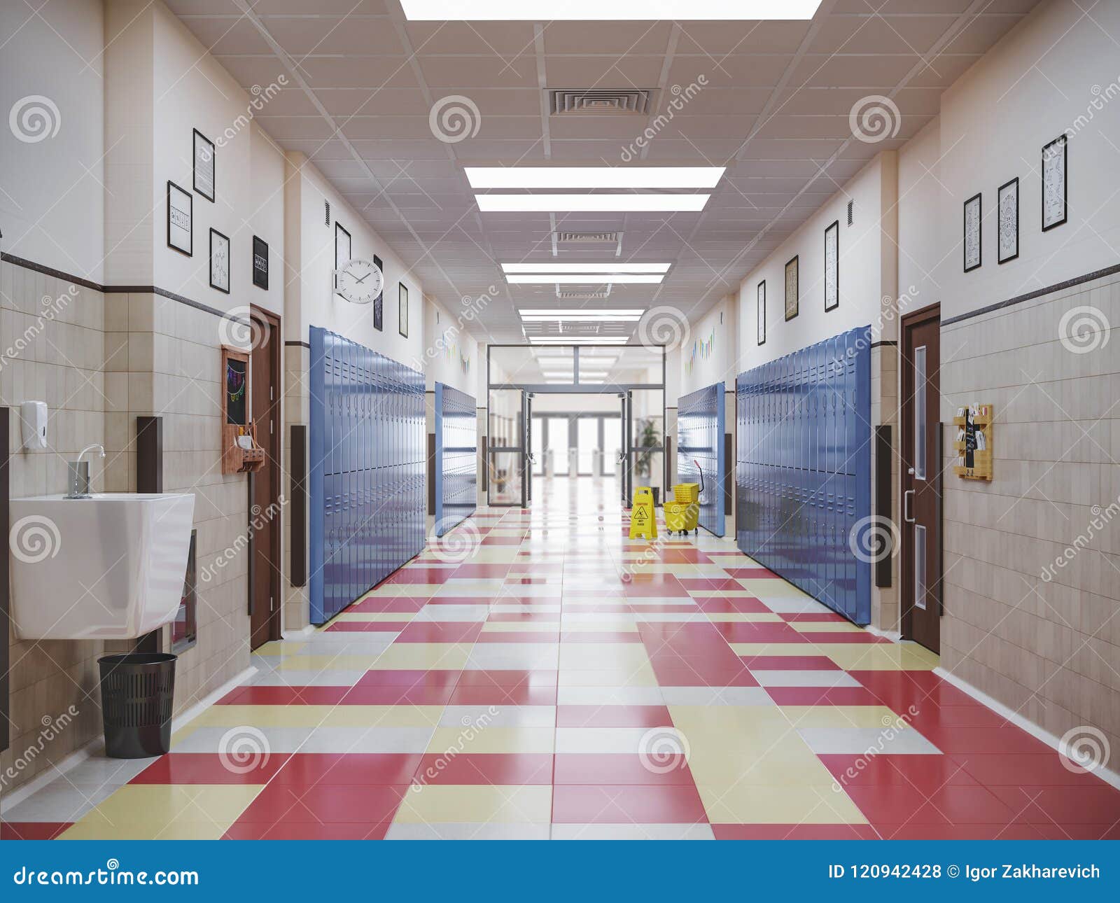 school hallway interior