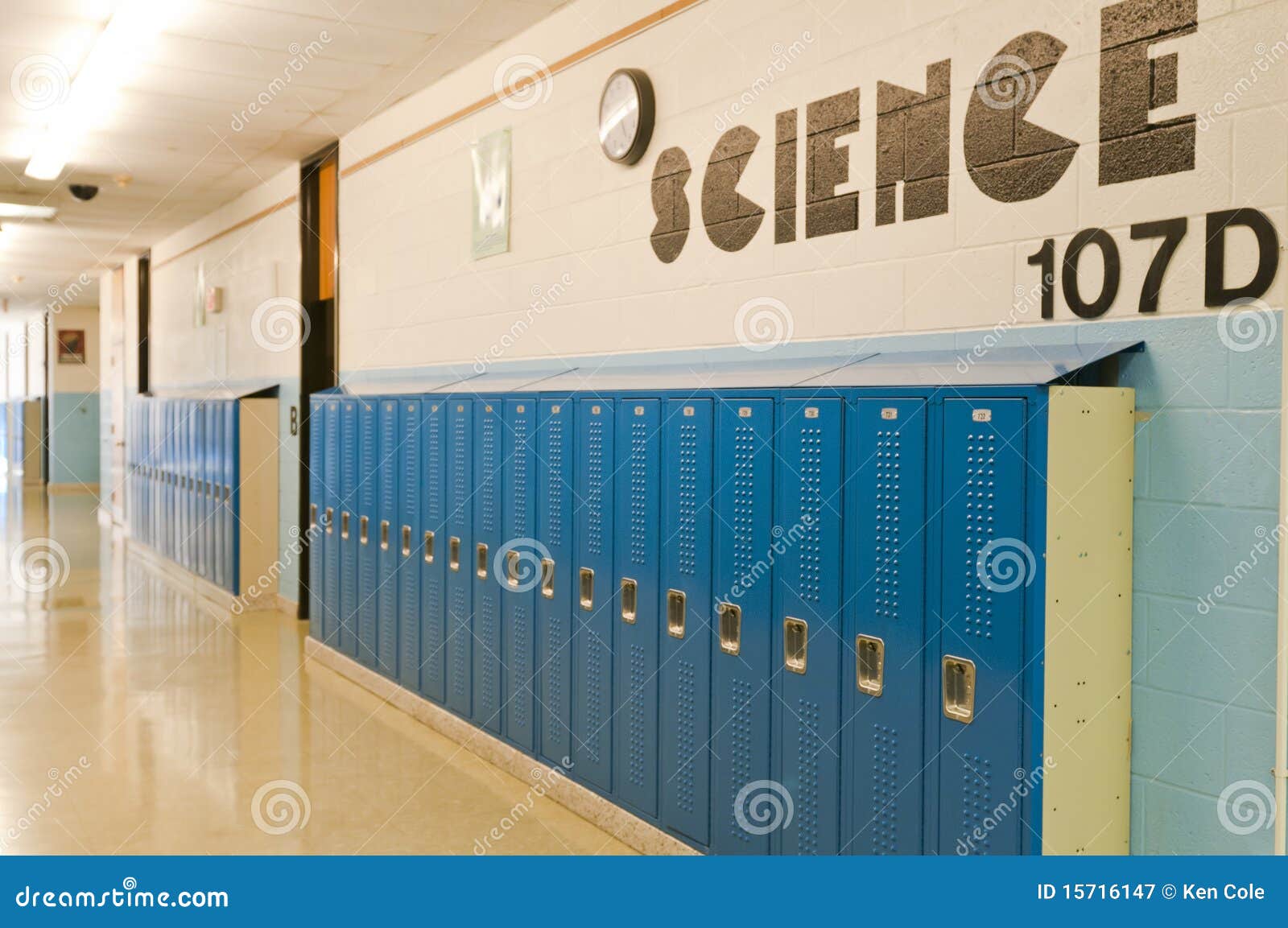 school hallway lockers