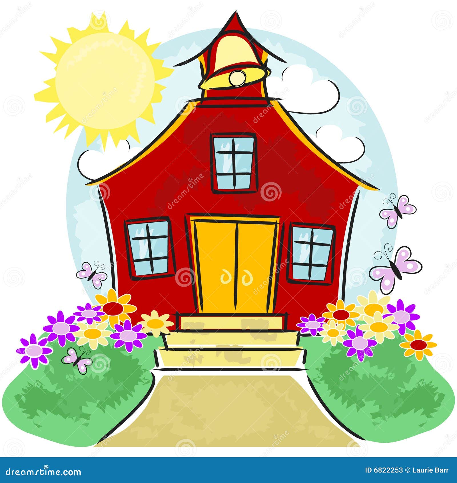 free clip art old school house - photo #43