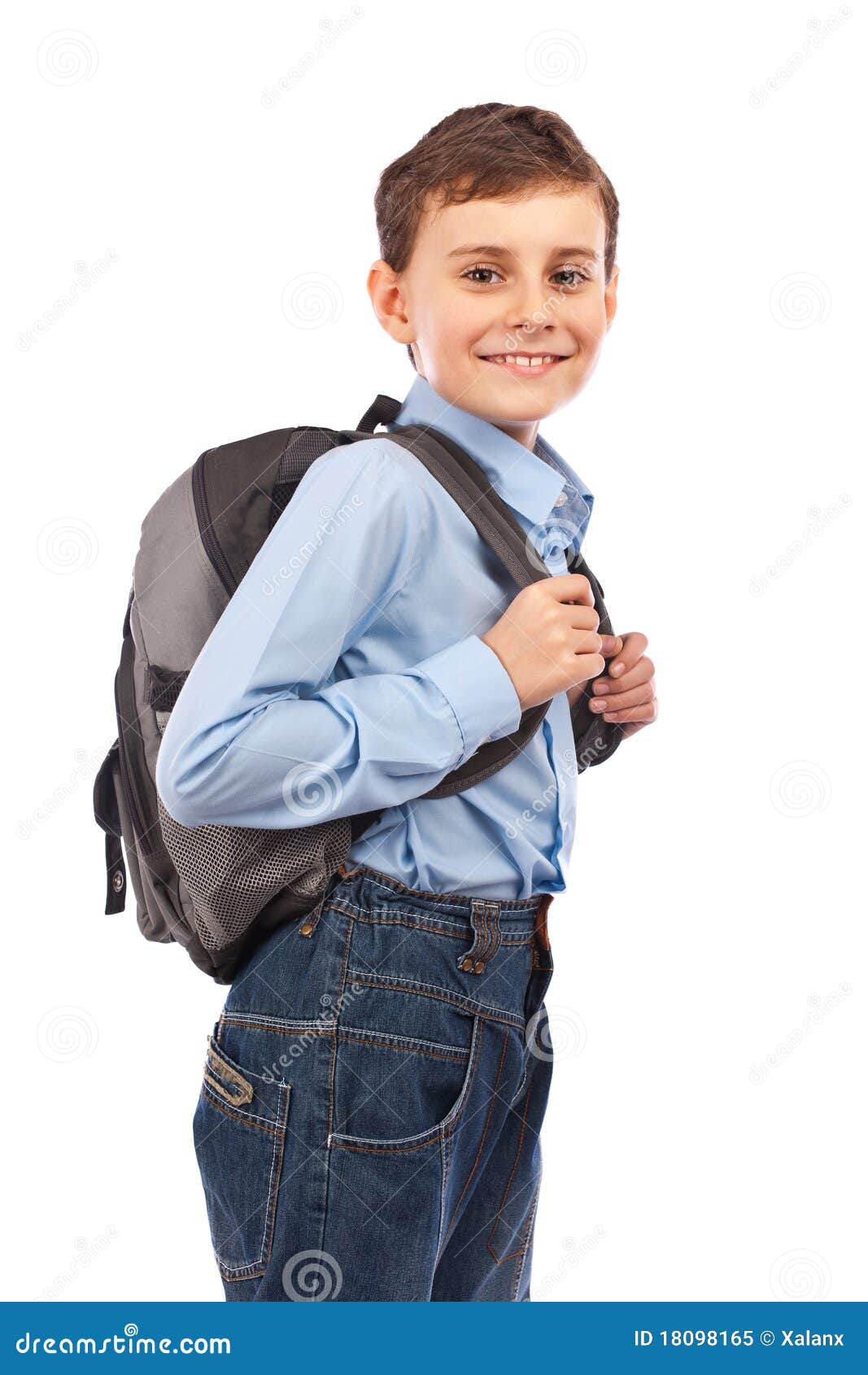 kid holding backpack