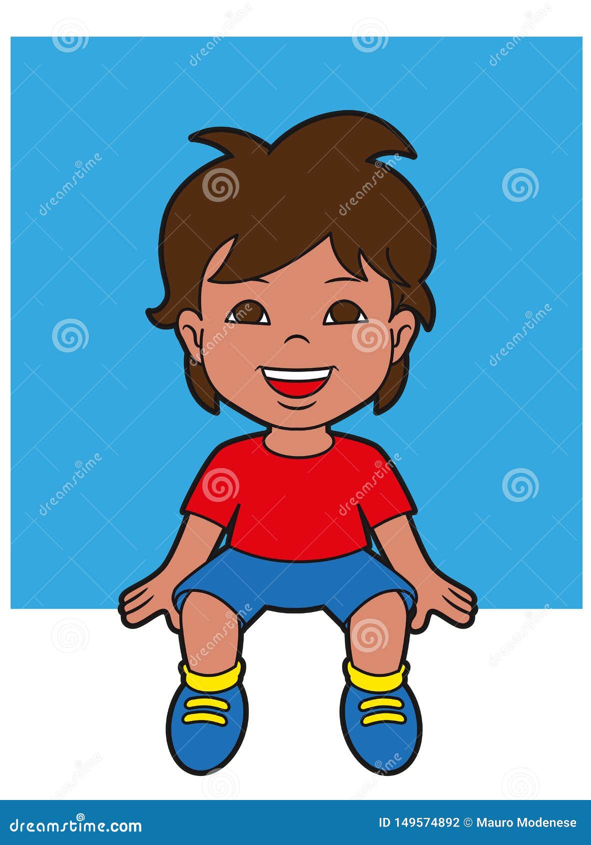 School Kid Sitting Cartoon Character Stock Illustration - Illustration of  child, cartoon: 149574892