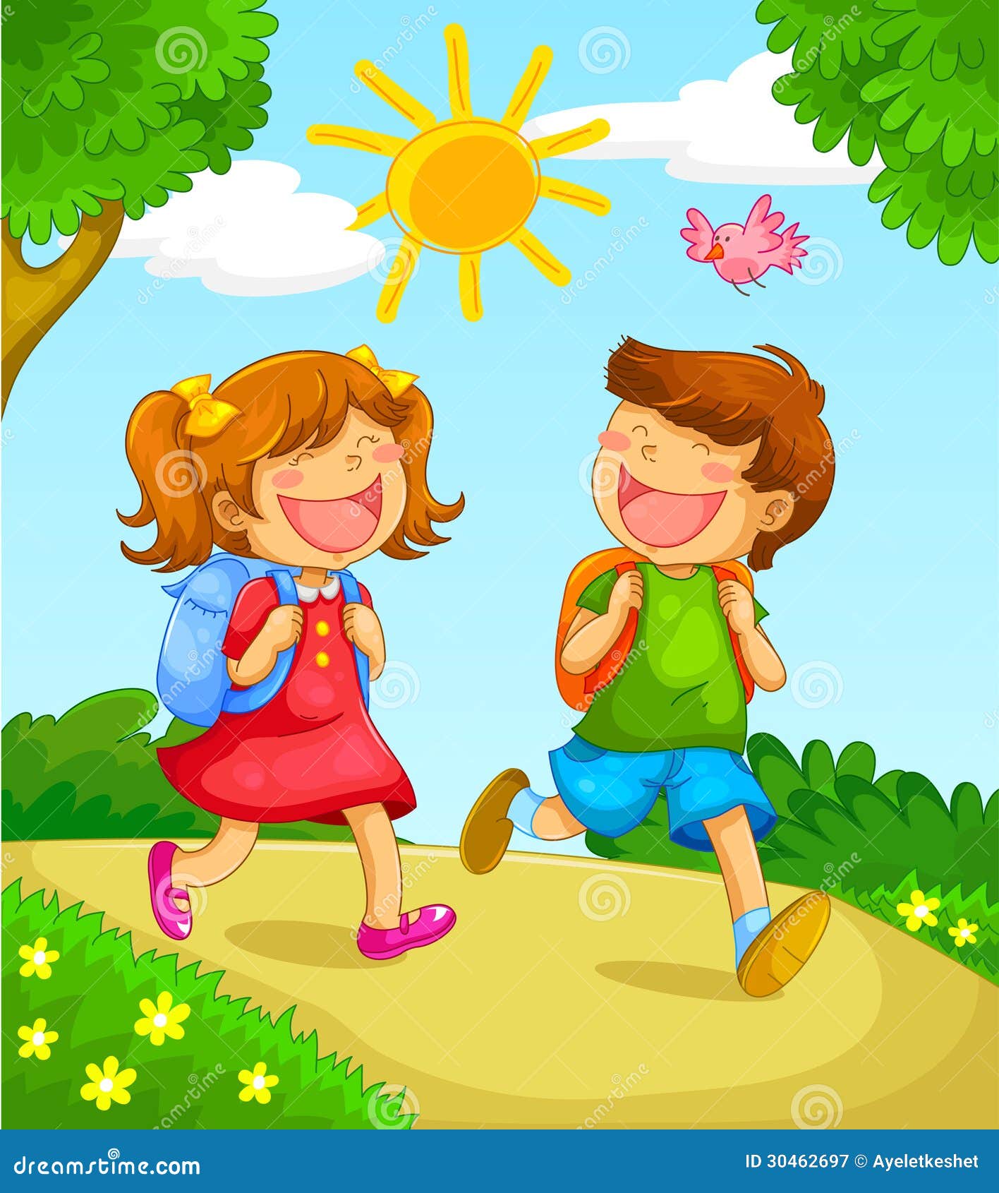 School Kids Stock Vector Illustration Of Friends Activity