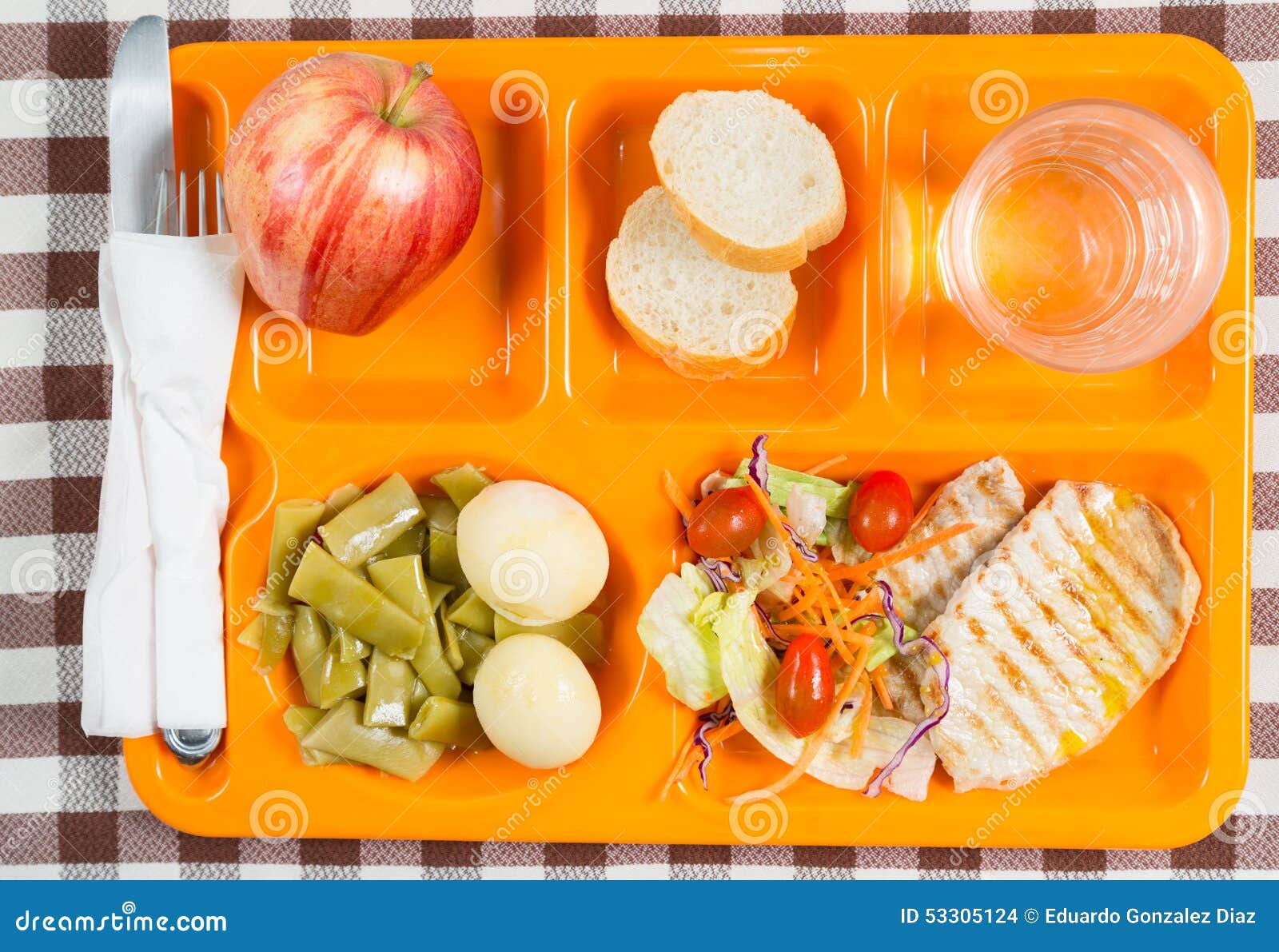 School lunch tray stock photo. Image of catering, meals 53305124