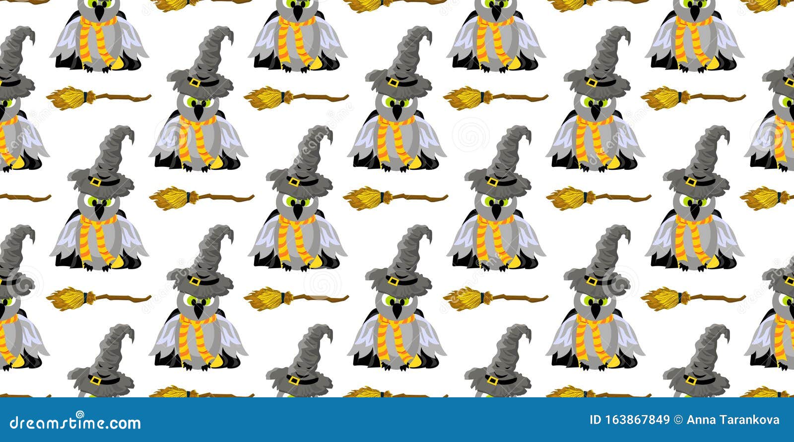 SCHOOL OF MAGIC. OWL In A Mantle And A Magic Talking Hat. Hogwarts