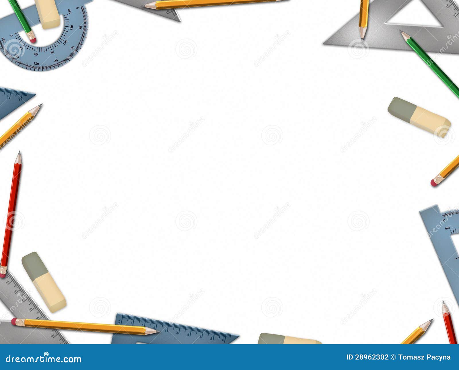 School Math Tools on White Background Stock Illustration - Illustration of  drafting, graphic: 28962302