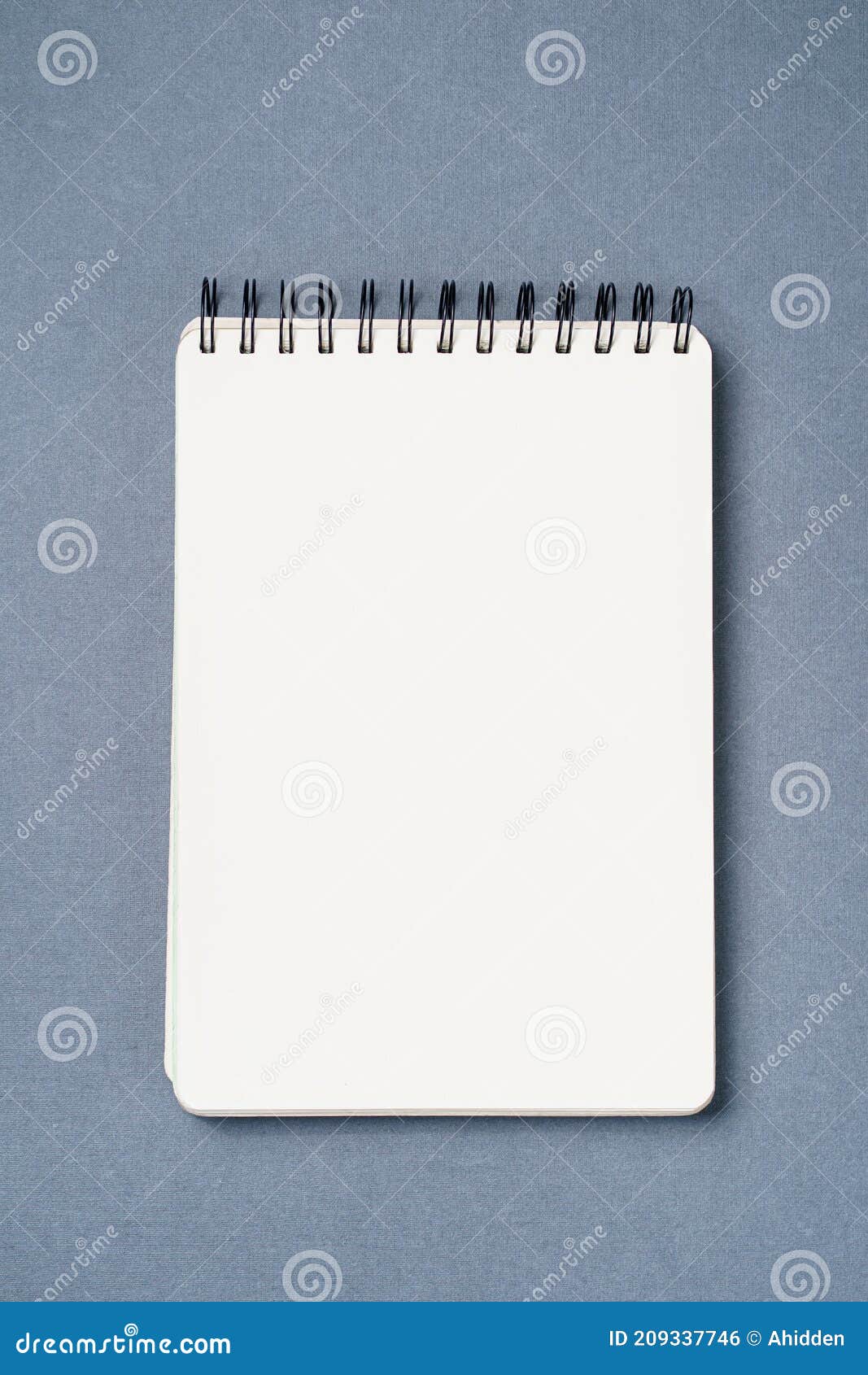Spiral Notebook on a Gray Background Stock Photo - Image of space