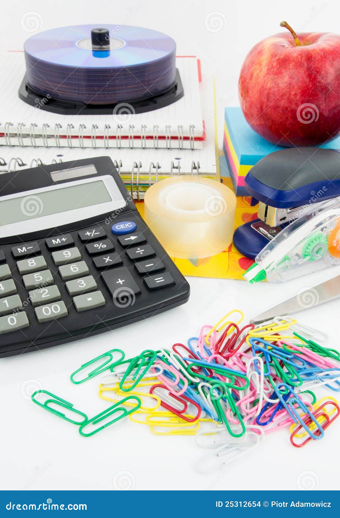 School office supplies stock photo. Image of color, scissors 25312654
