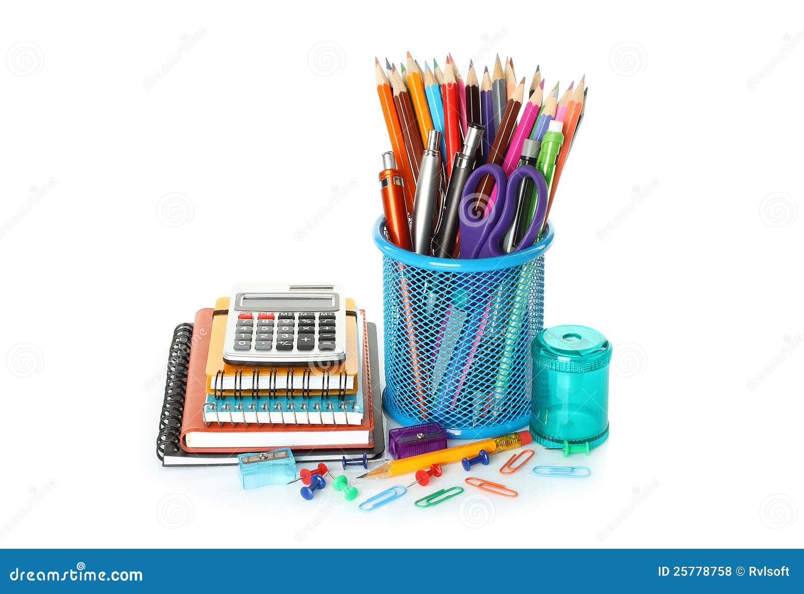 School office supplies stock photo. Image of equipment 25778758