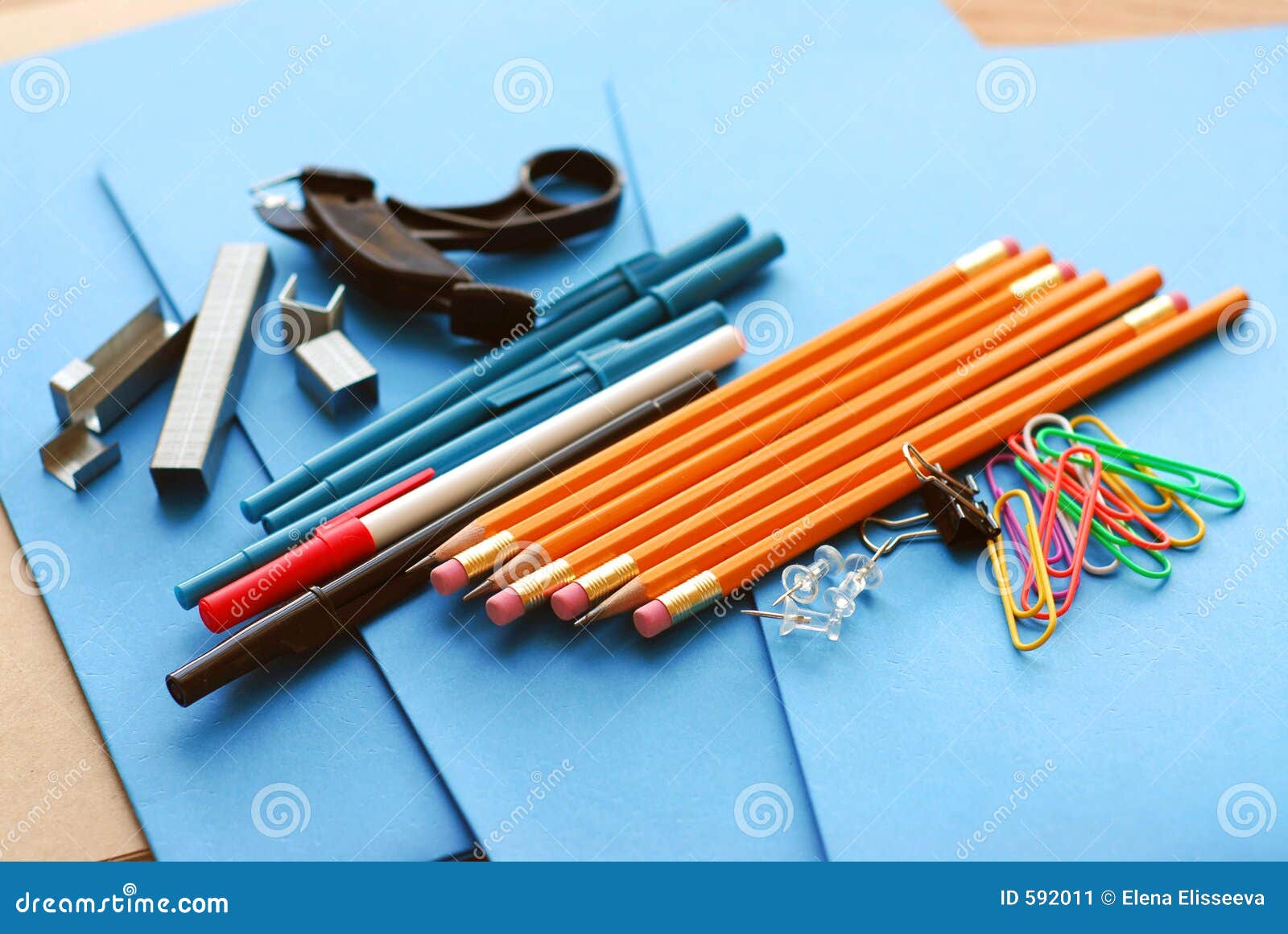 School office supplies stock image. Image of education 592011