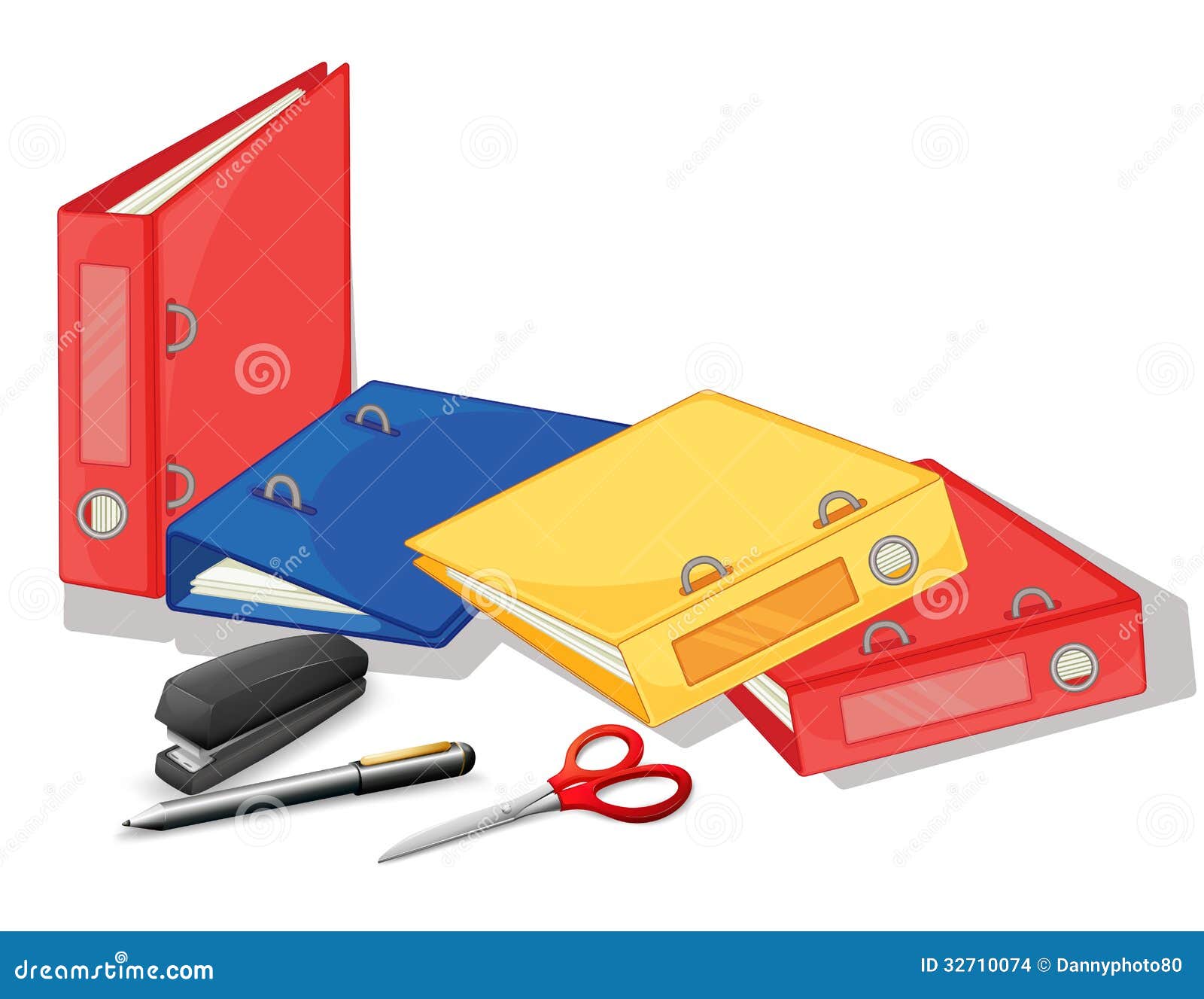 School and office supplies stock vector. Illustration of clipart 32710074