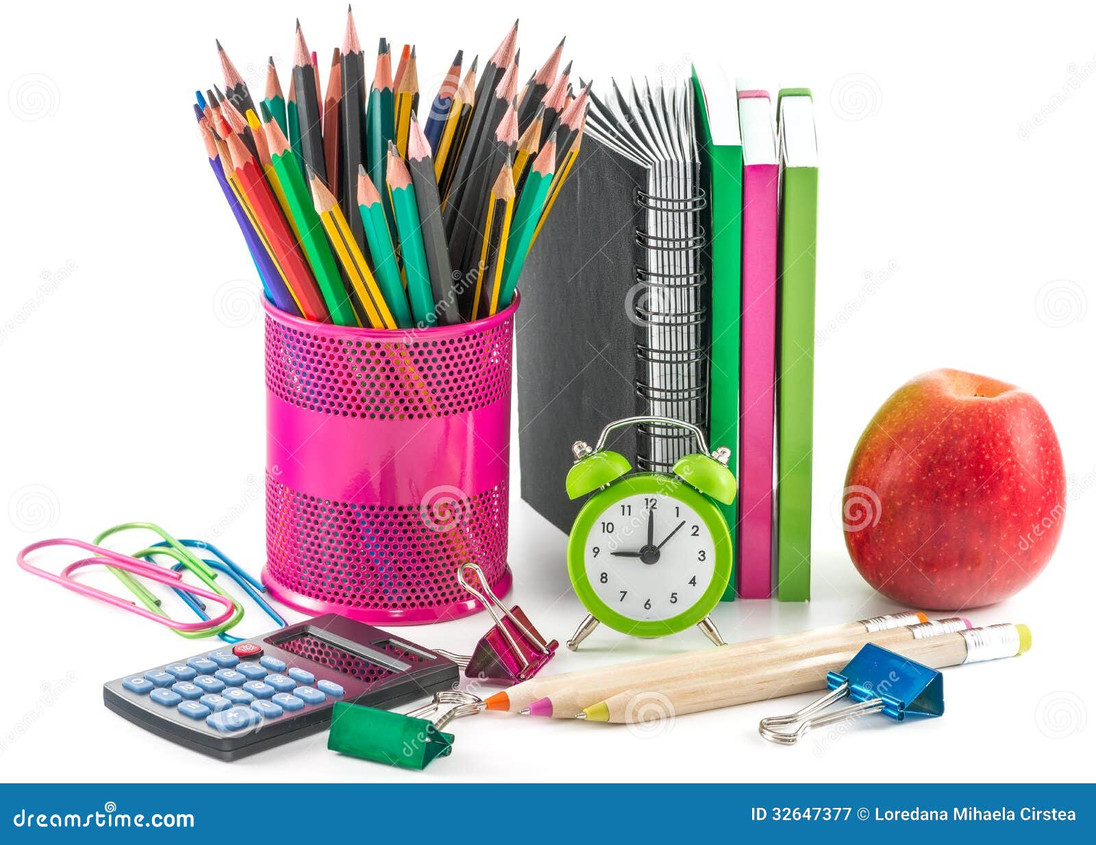 School and office supplies stock image. Image of isolated 32647377