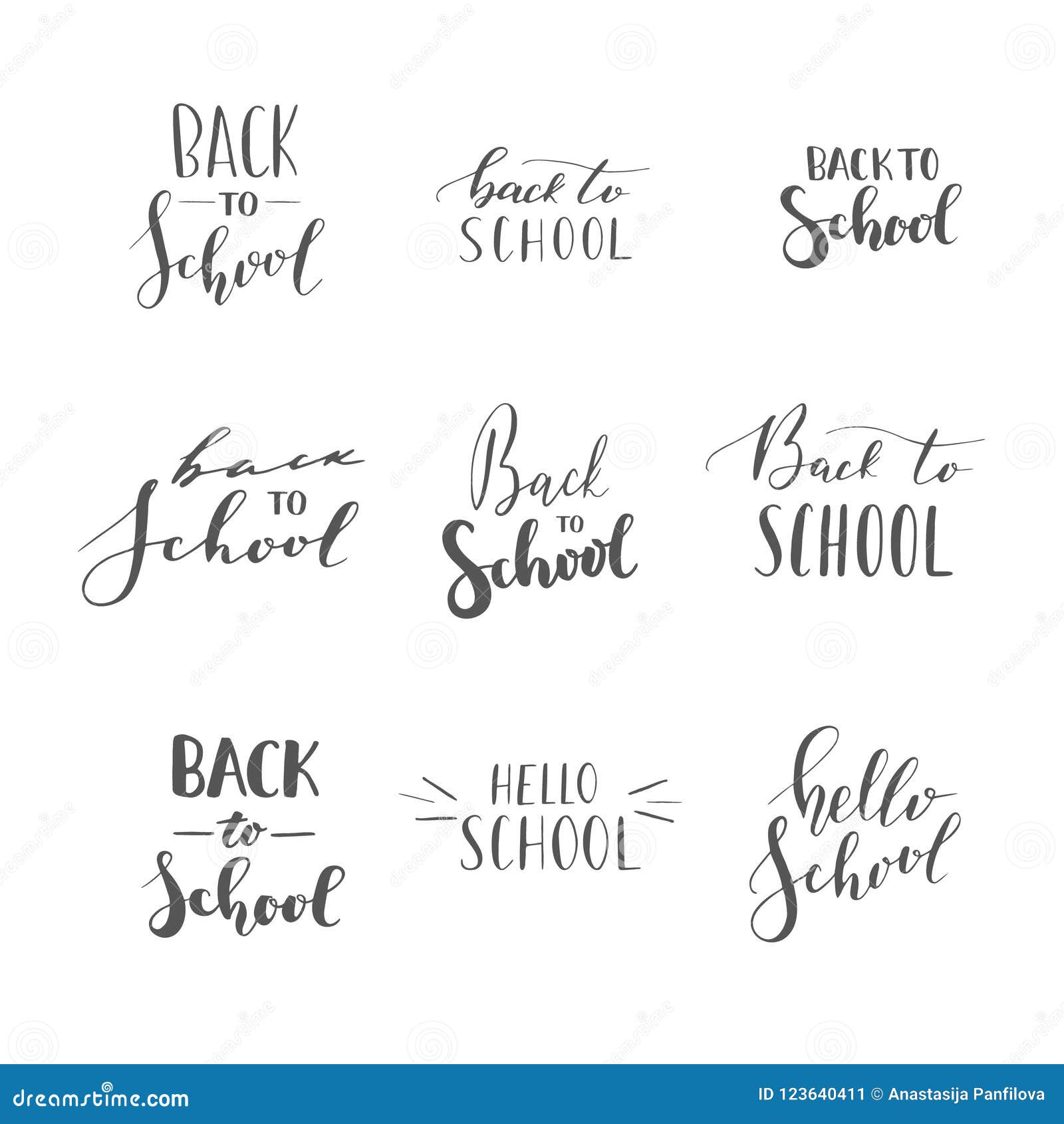 Back to school - lettering calligraphy phrase Vector Image