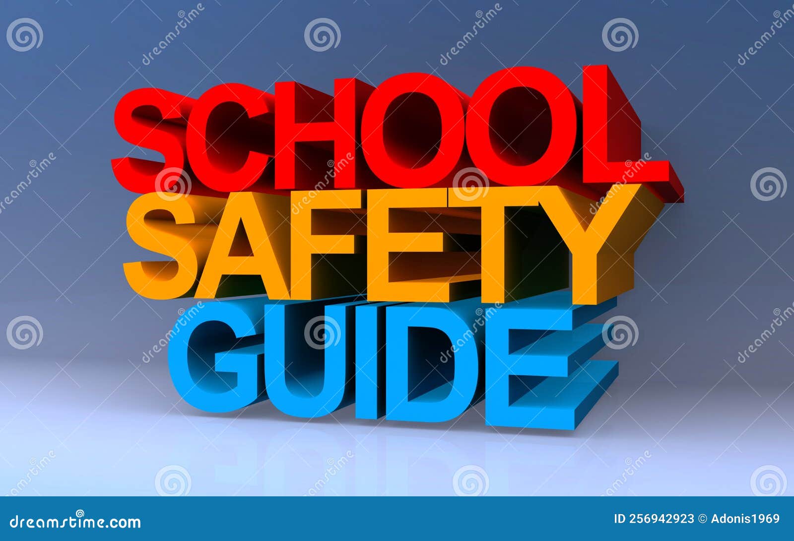 School Safety Guide on Blue Stock Illustration Illustration of