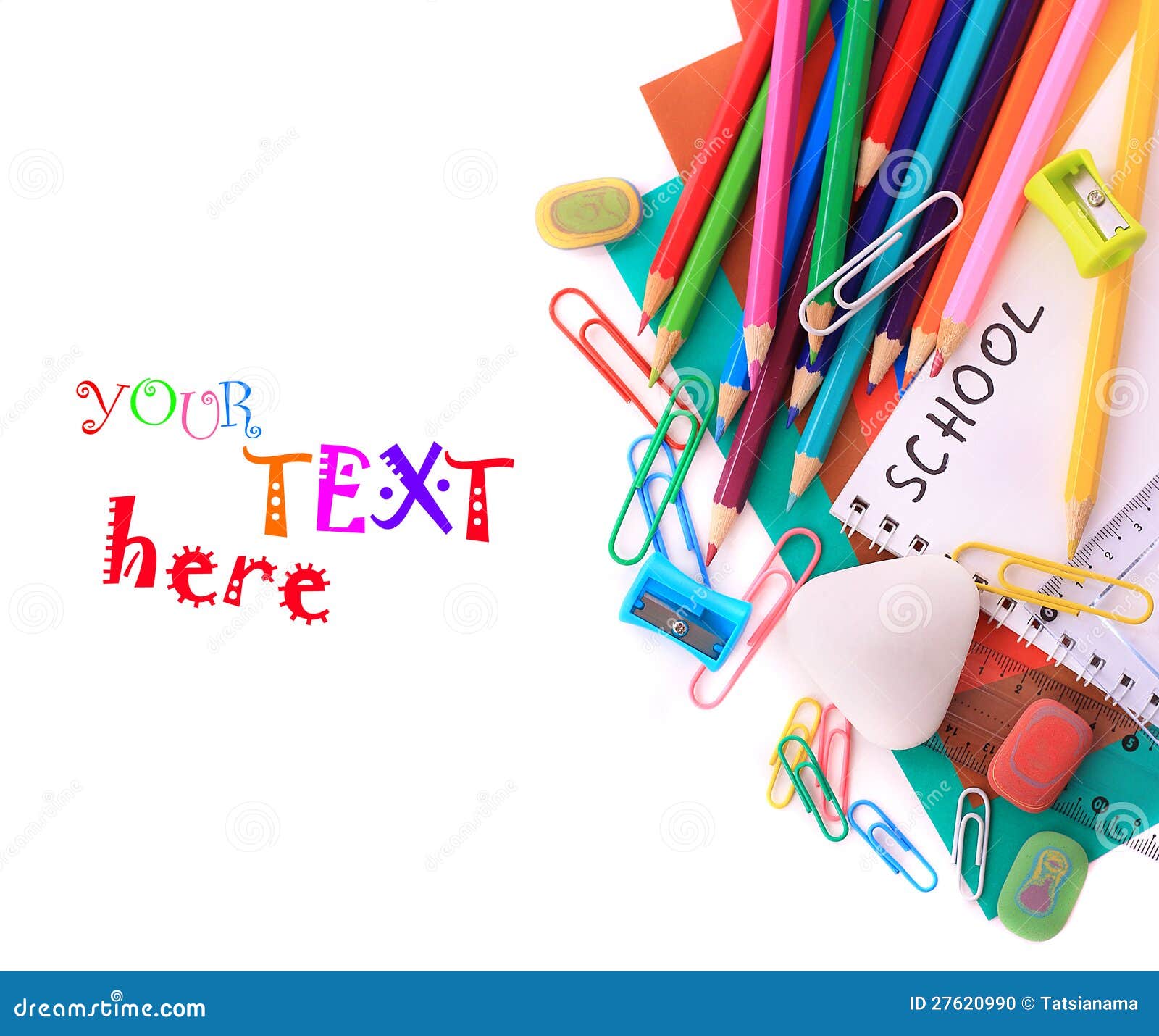 School Stationery Stock Photo Image 27620990