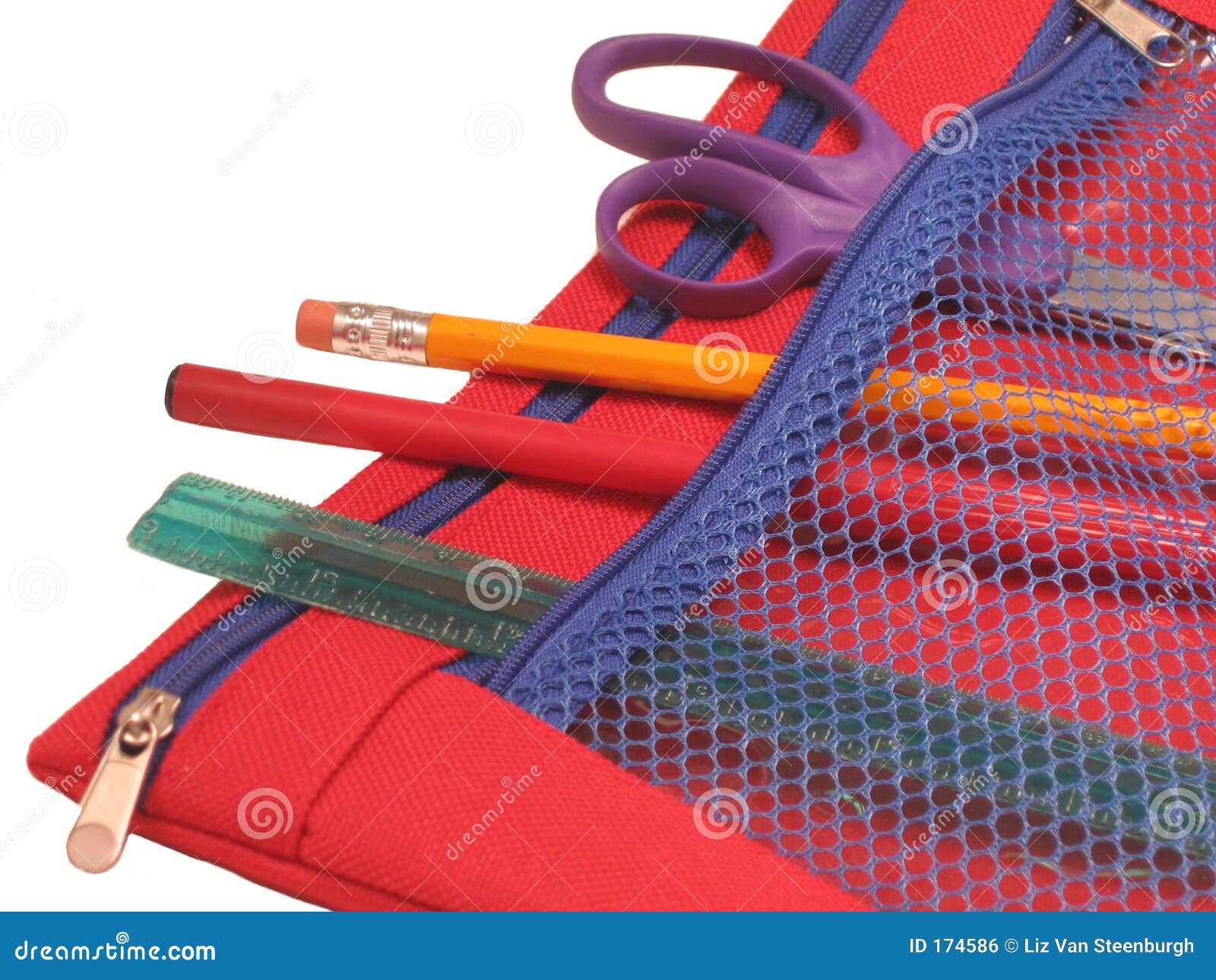 School Supplies stock photo. Image of blue, carrier, supplies 174586