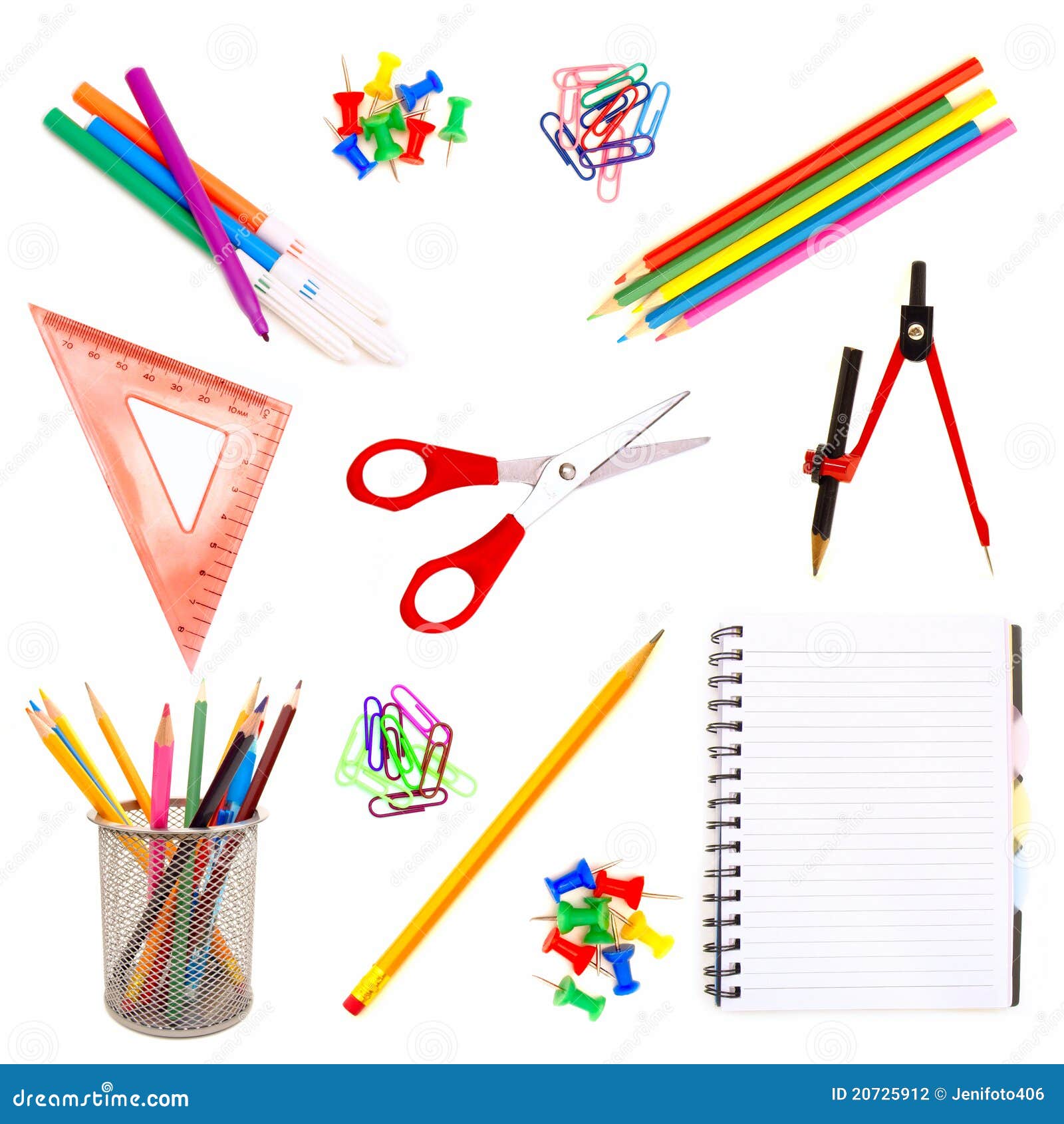 School supplies stock photo. Image of coil, group, macro 20725912