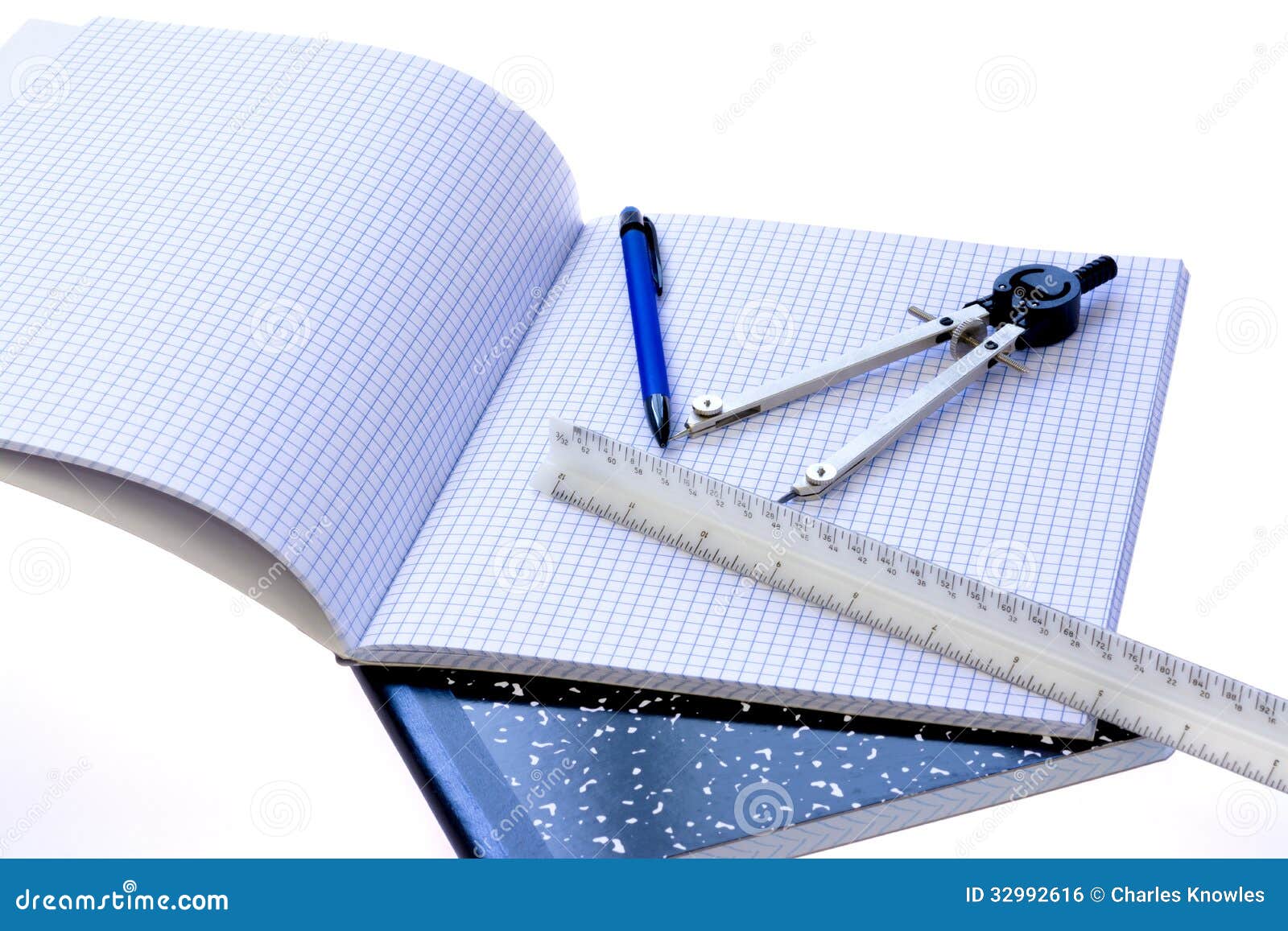 school supplies compass scale and graph paper stock photo image school supplies graph paper