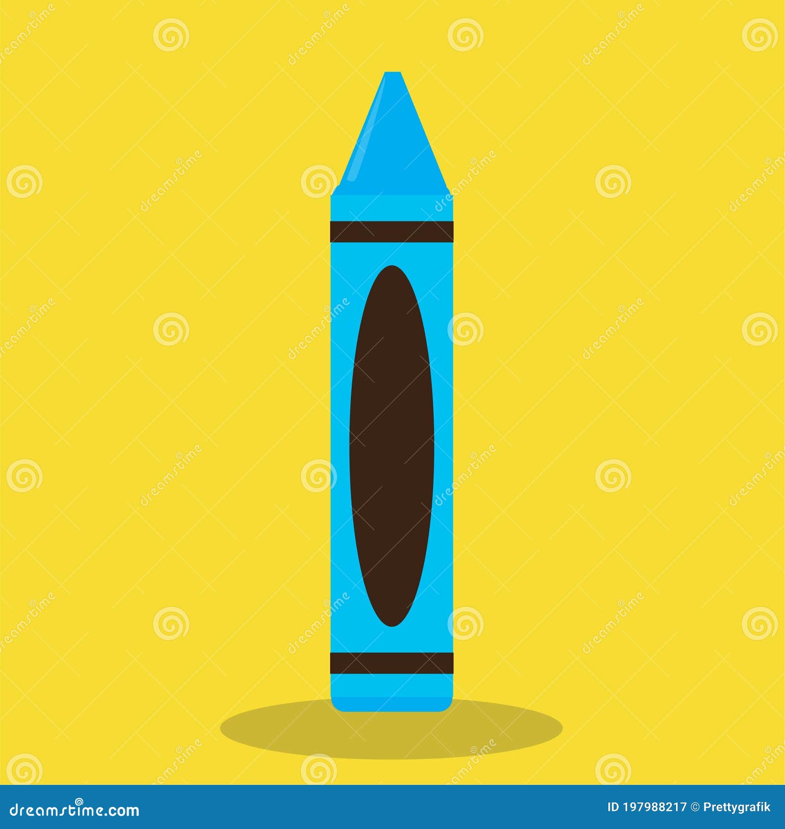 school supplies crayon skyblue 07