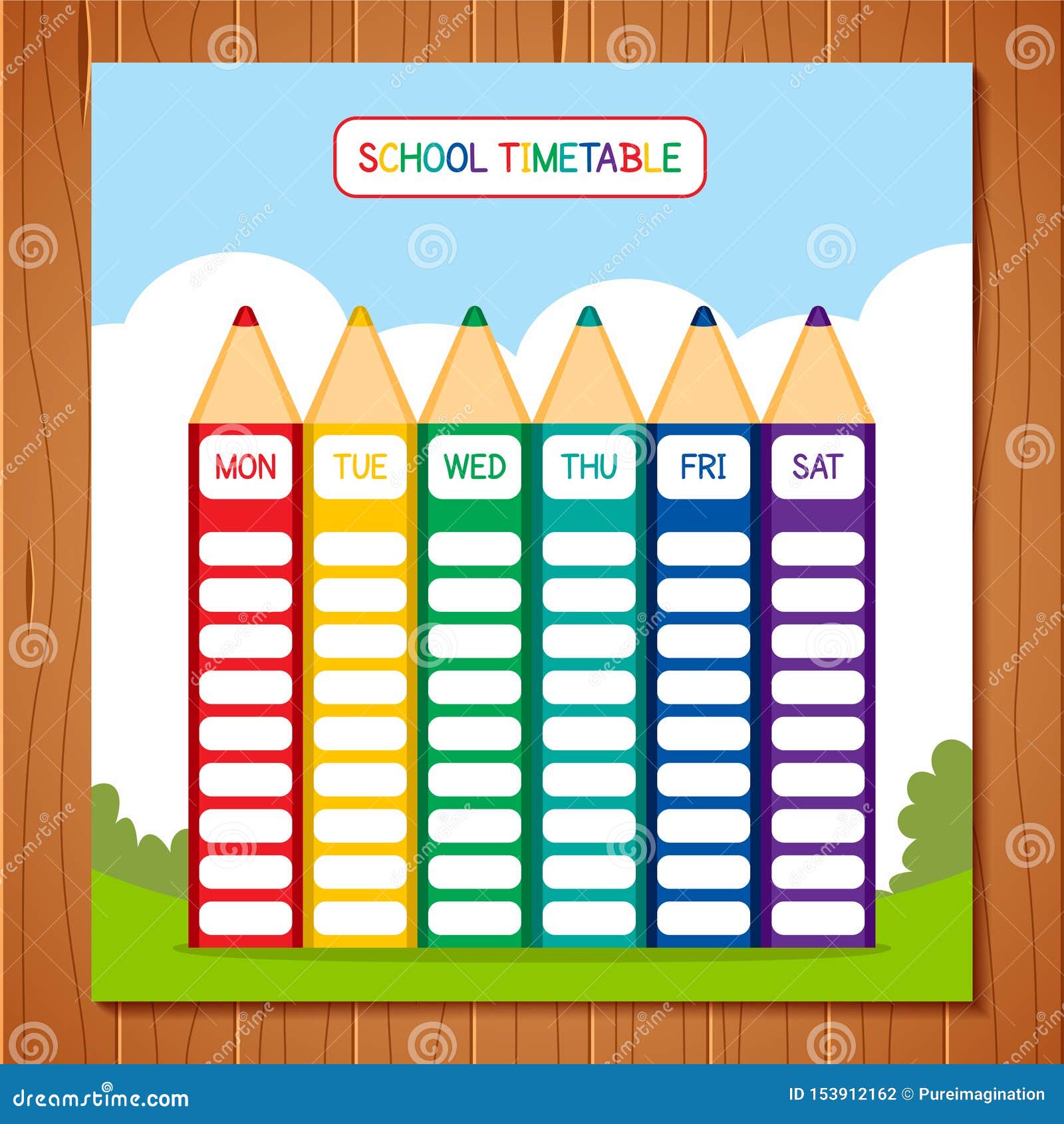 Time Table Chart For School