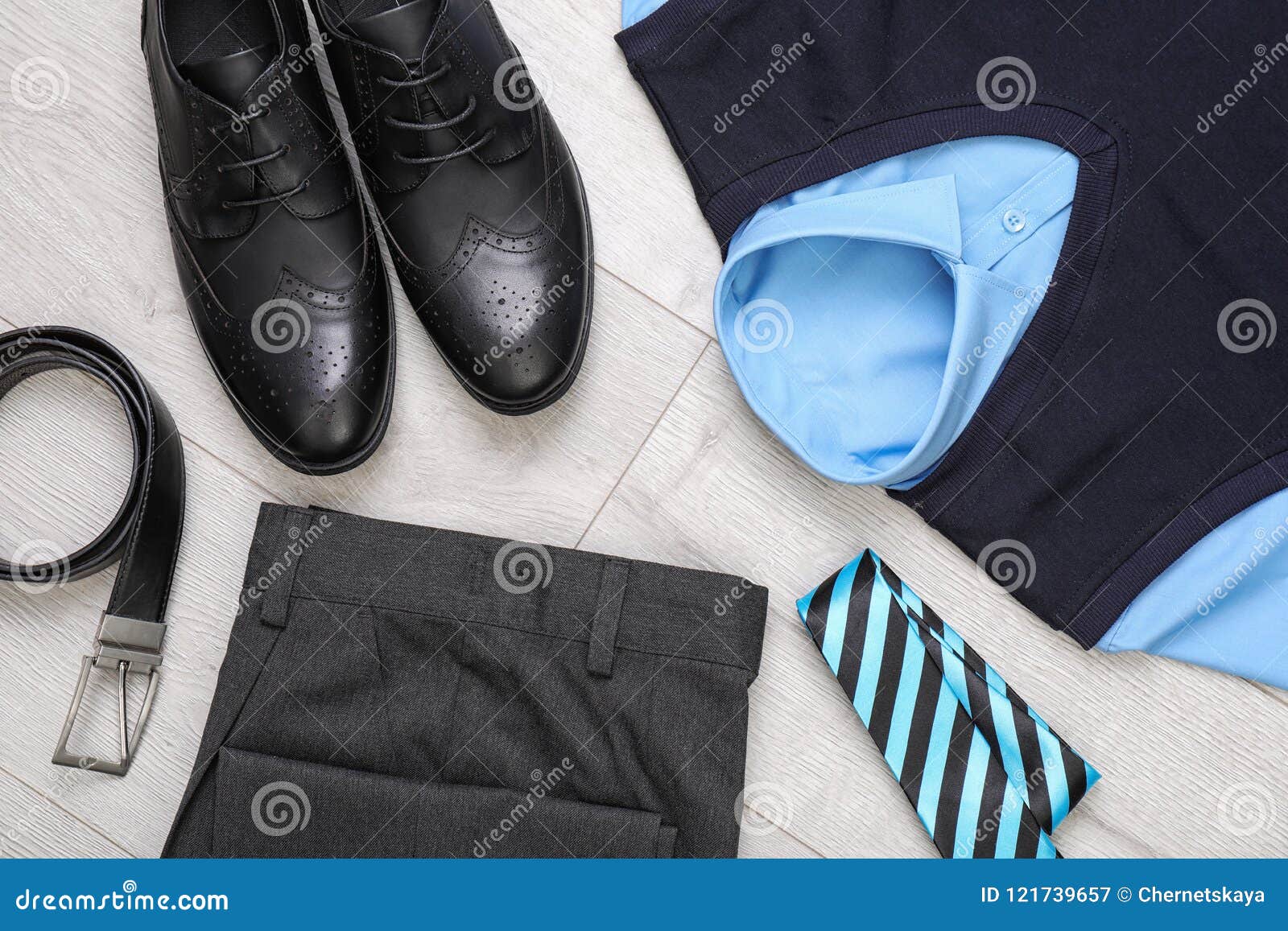 School Uniform for Boy on Laminate Stock Image - Image of folded, flat ...