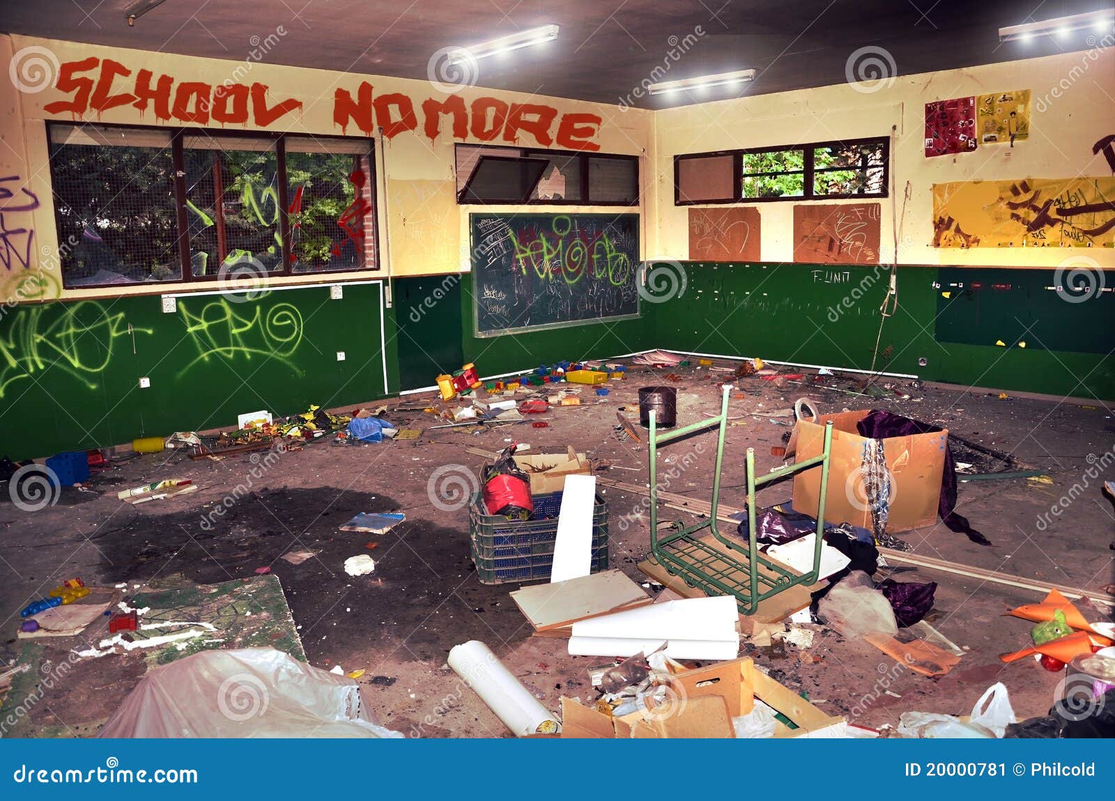 School Vandalism Stock Image - Image: 20000781