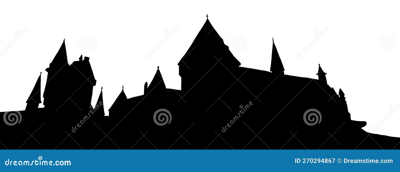 school of witchcraft and wizardry. castle with many towers. landscape hogwarts simple black and white 
