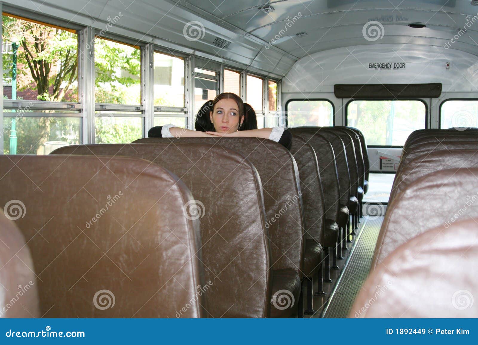 Schoolgirls Bus