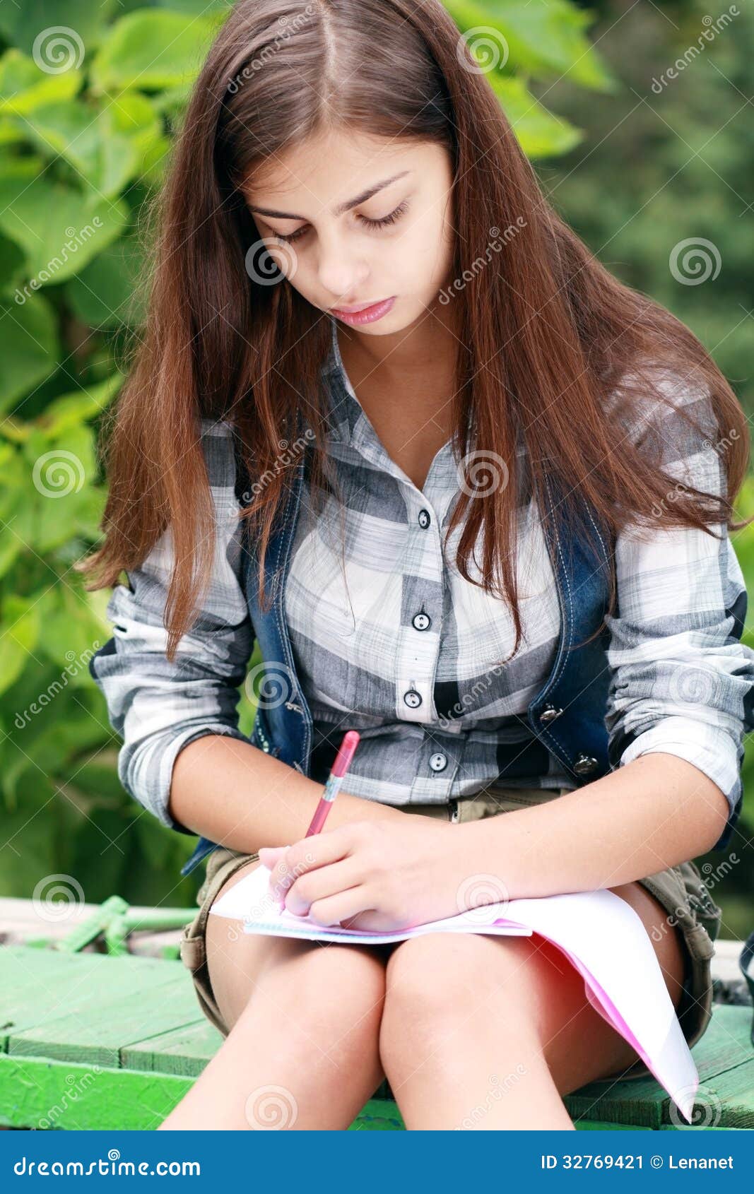 Schoolgirl Outdoor Stock Image - Image: 32769421