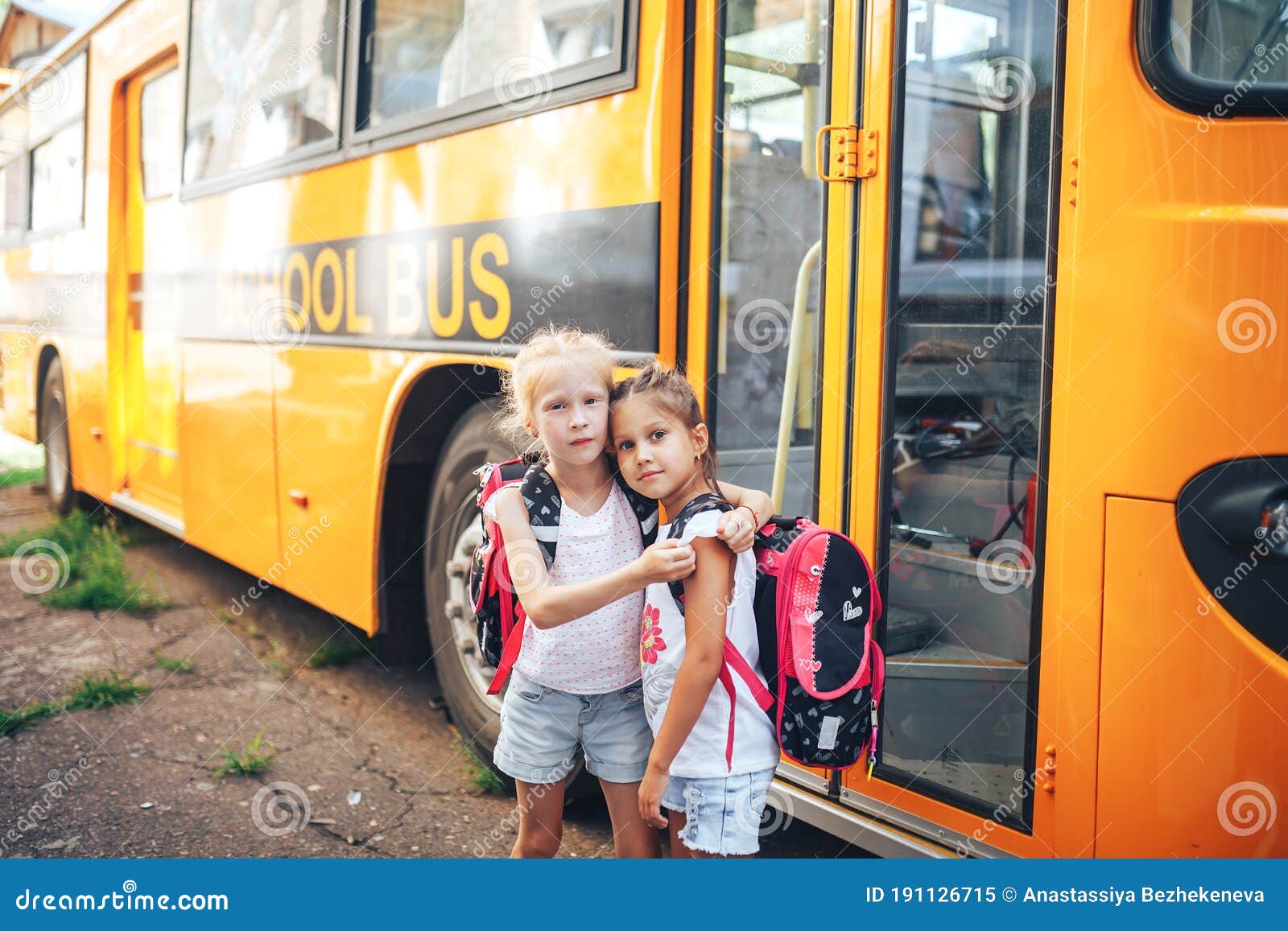 Schoolgirls Bus