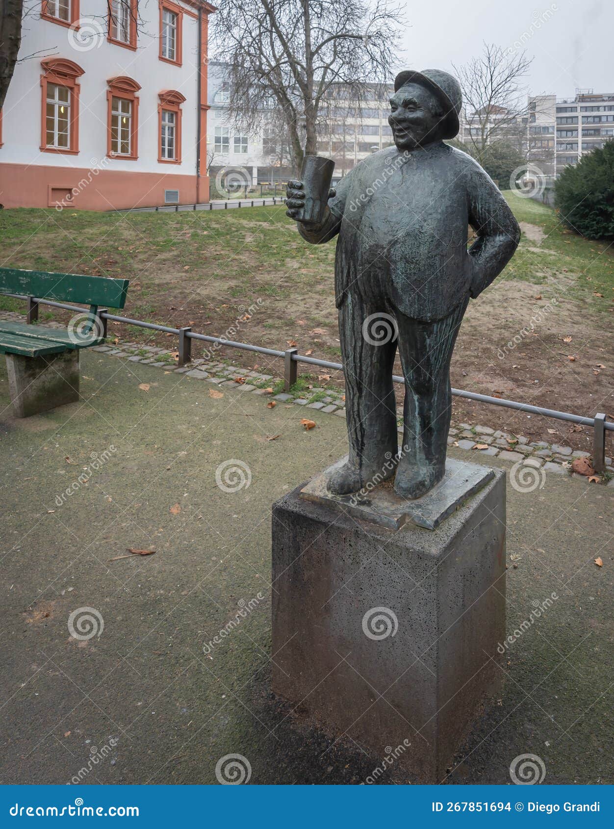 Schoppenstecher Sculpture Mainz, Germany Editorial Stock Image