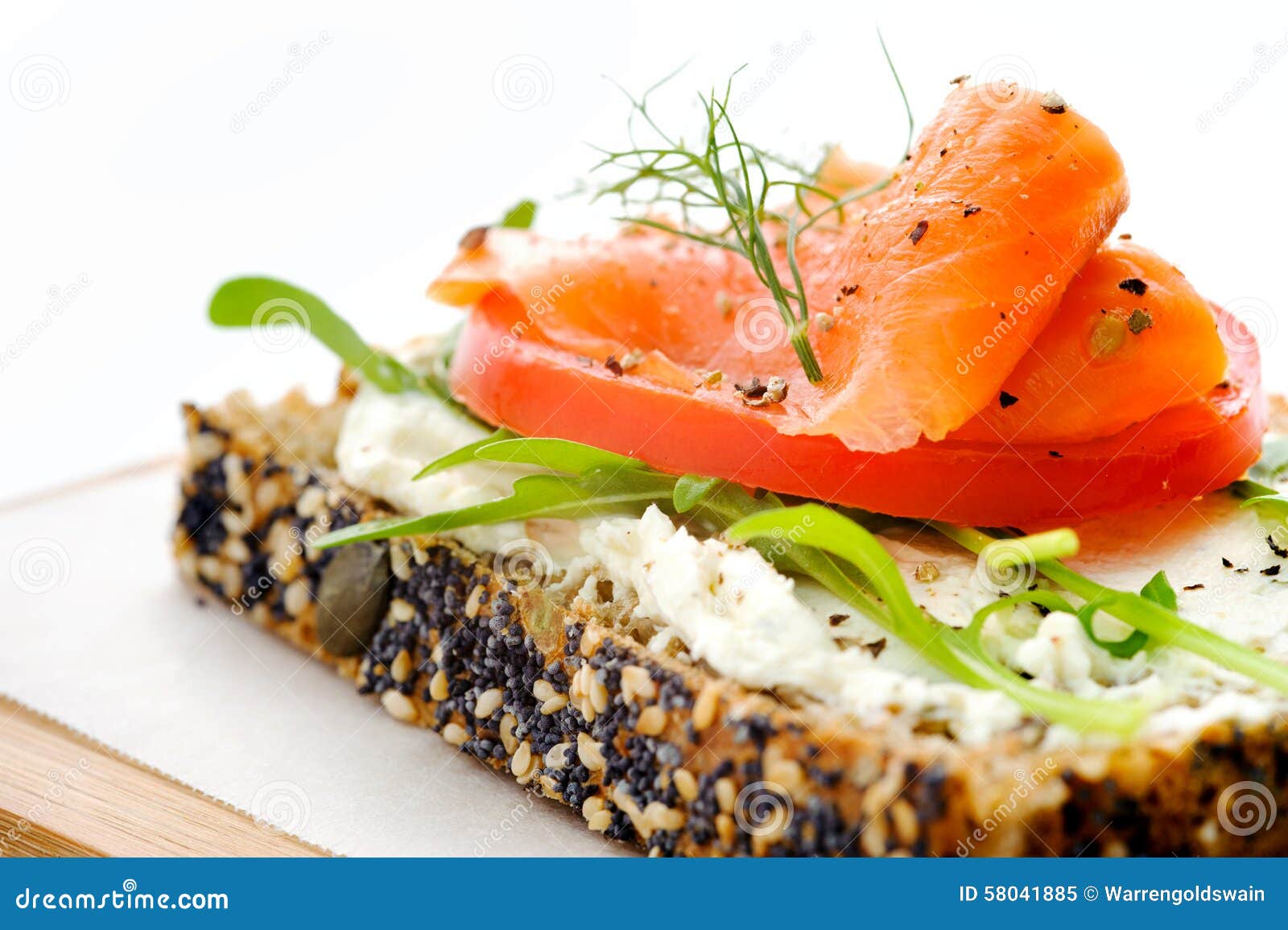 Schotel Van Gerookte Forel Canapes Stock Afbeelding Afbeelding