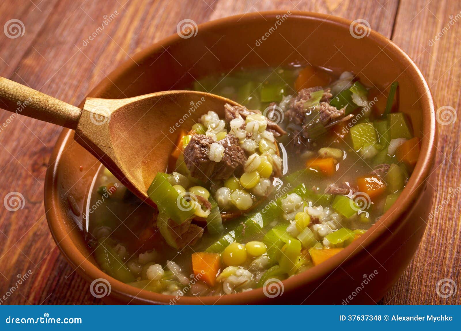 Schotse Bouillonsoep stock foto. Image of voedsel, recept 37637348