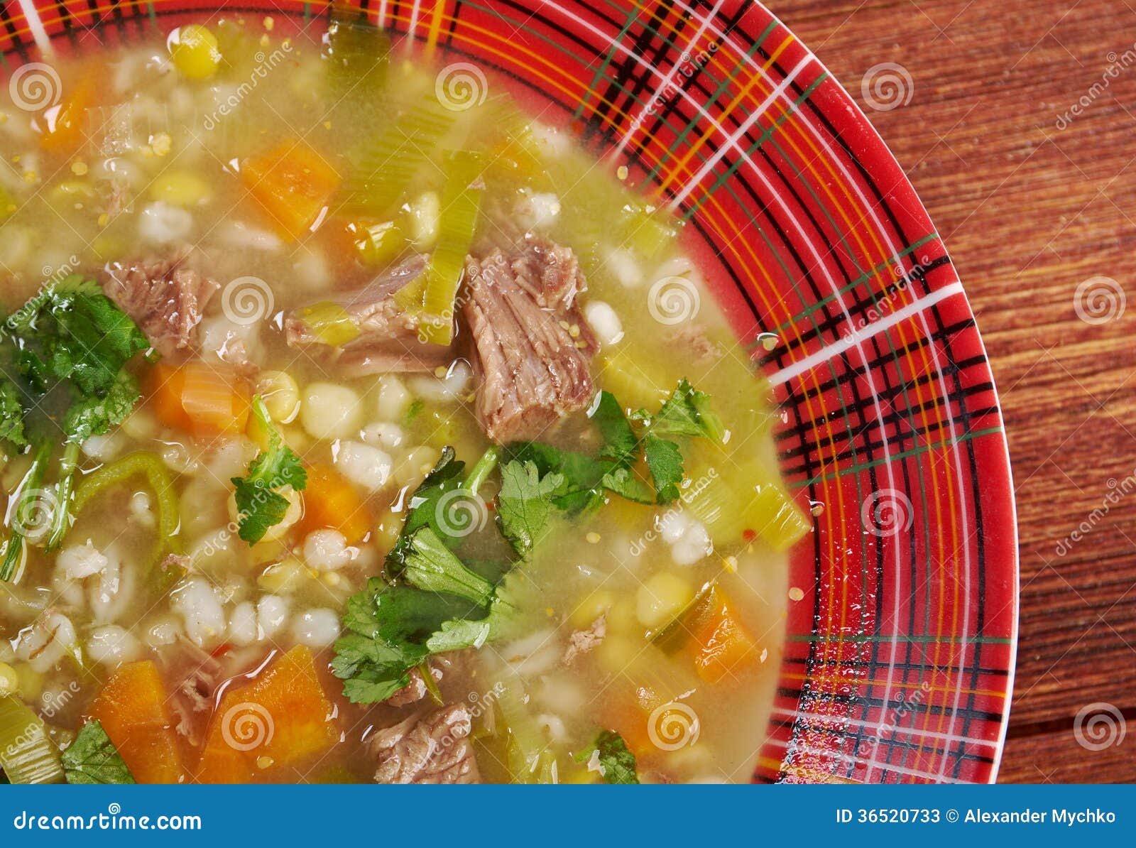 Schottische Suppen-Suppe stockbild. Bild von fleisch - 36520733