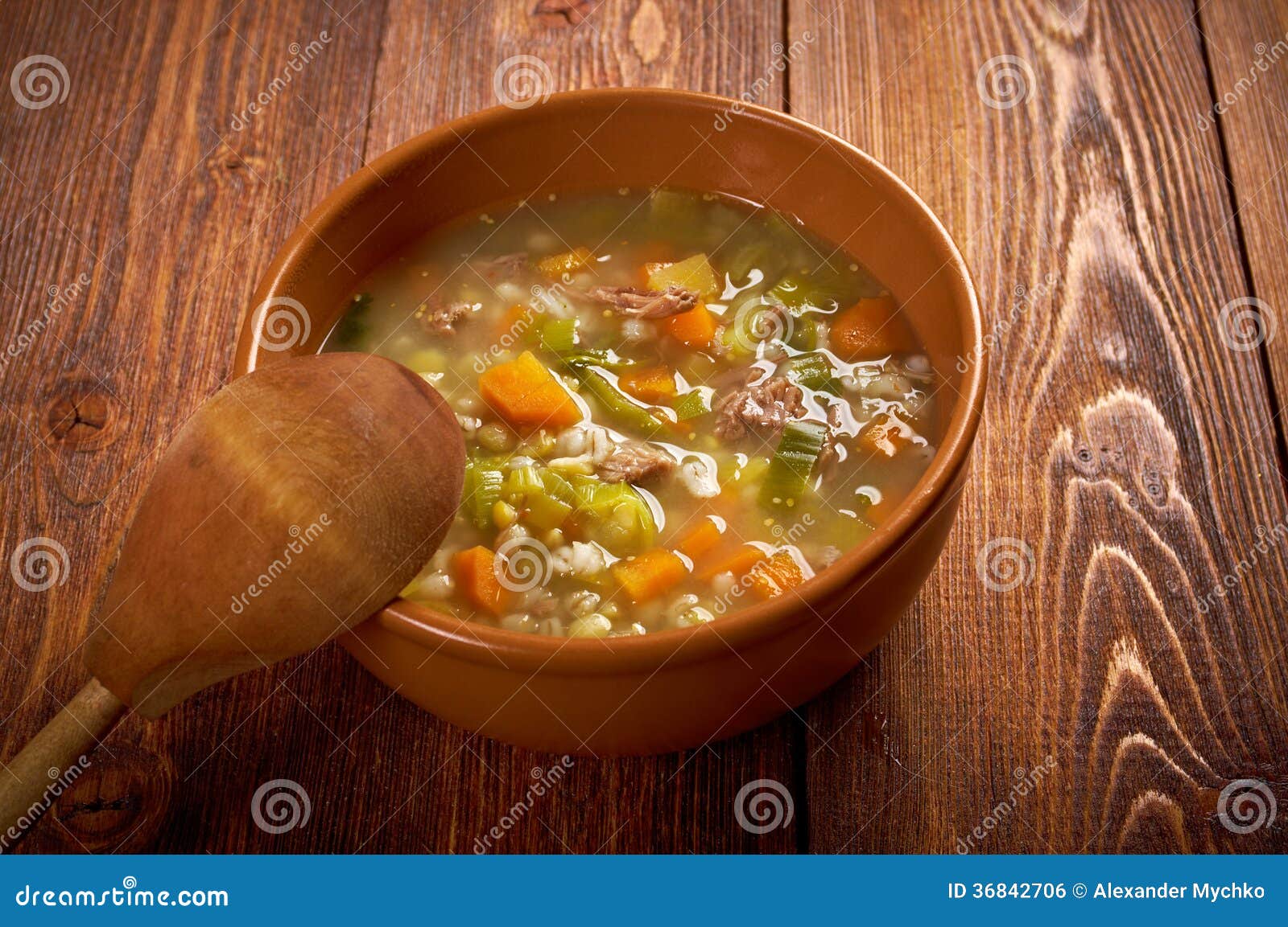 Schottische Suppen-Suppe stockfoto. Bild von essen, gemüse - 36842706