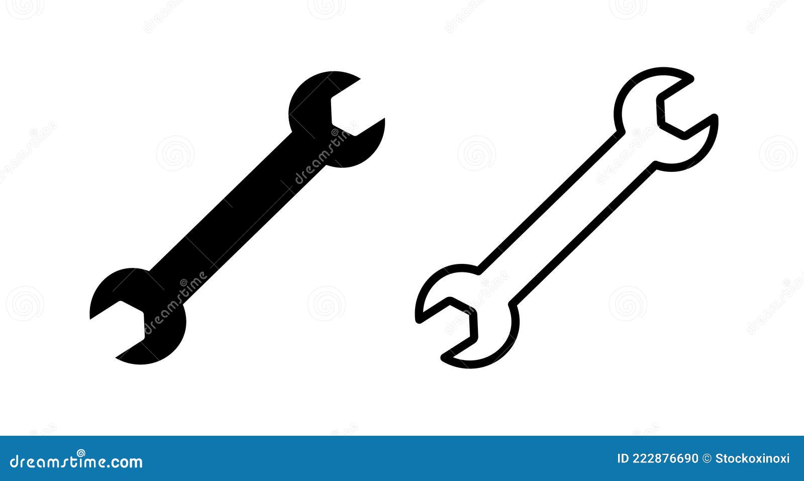 Schraubenschlüssel Werkzeug Reparatur Vektor Symbol Vektor