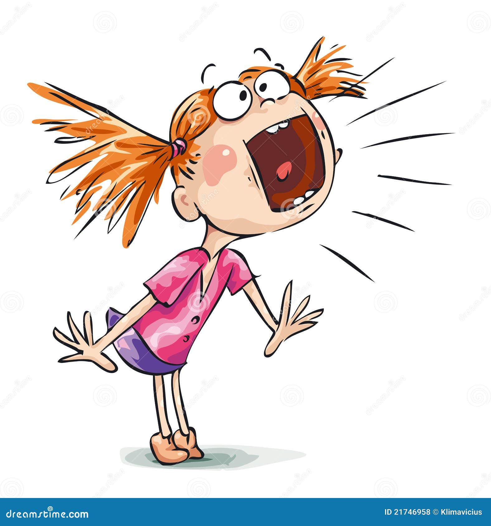 Schrei vektor abbildung. Illustration von gefühl, gaffend 21746958