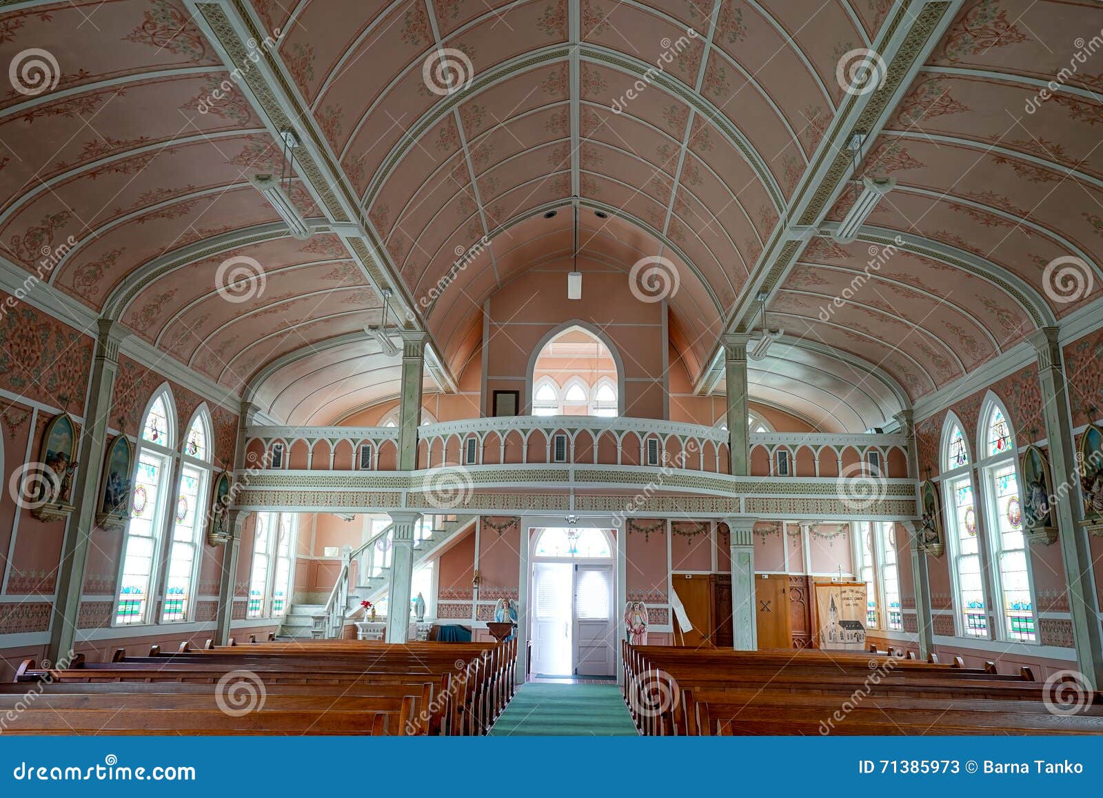 Schulenburg Texas Painted Church Interior Stock Image