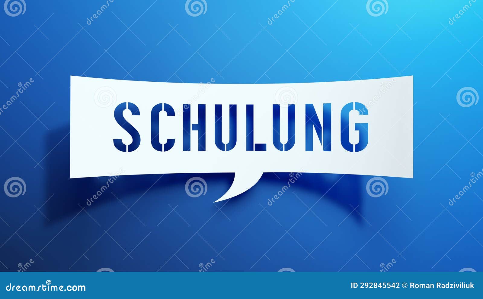 schulung - speech bubble. german language.