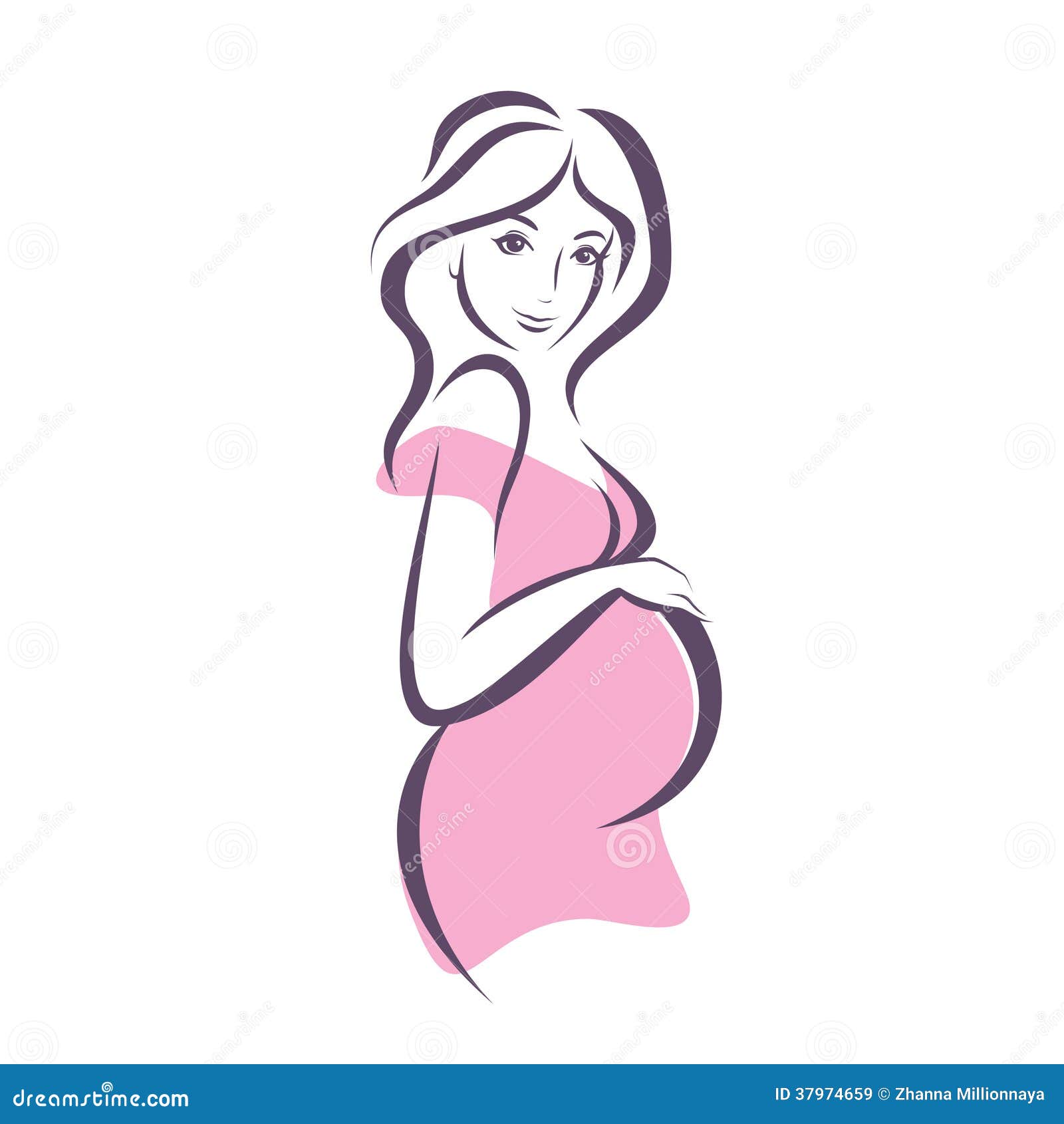 Pregnant mom clip art