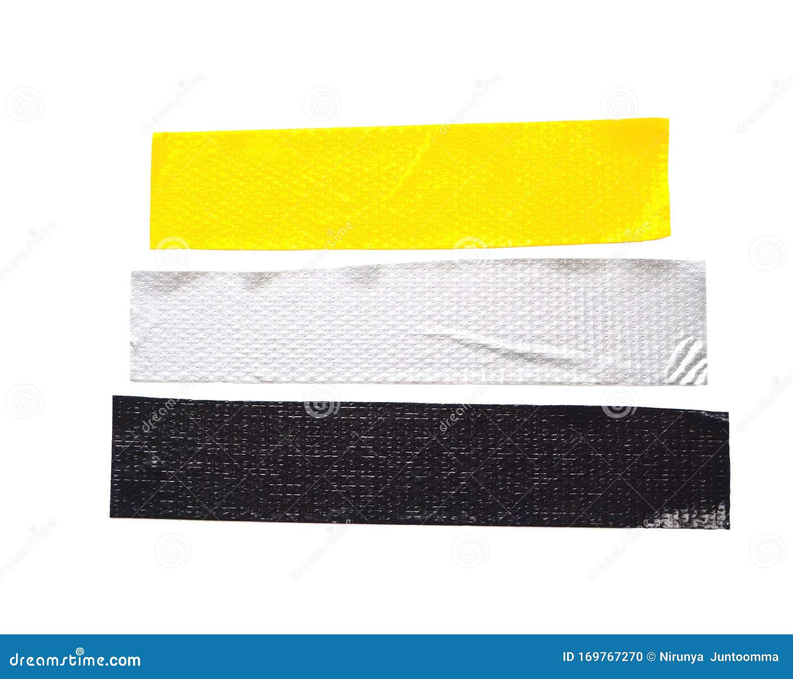 Schwarz-gelbes Graues Bandgewebe, Horizontales Torn-Klebeband Mit