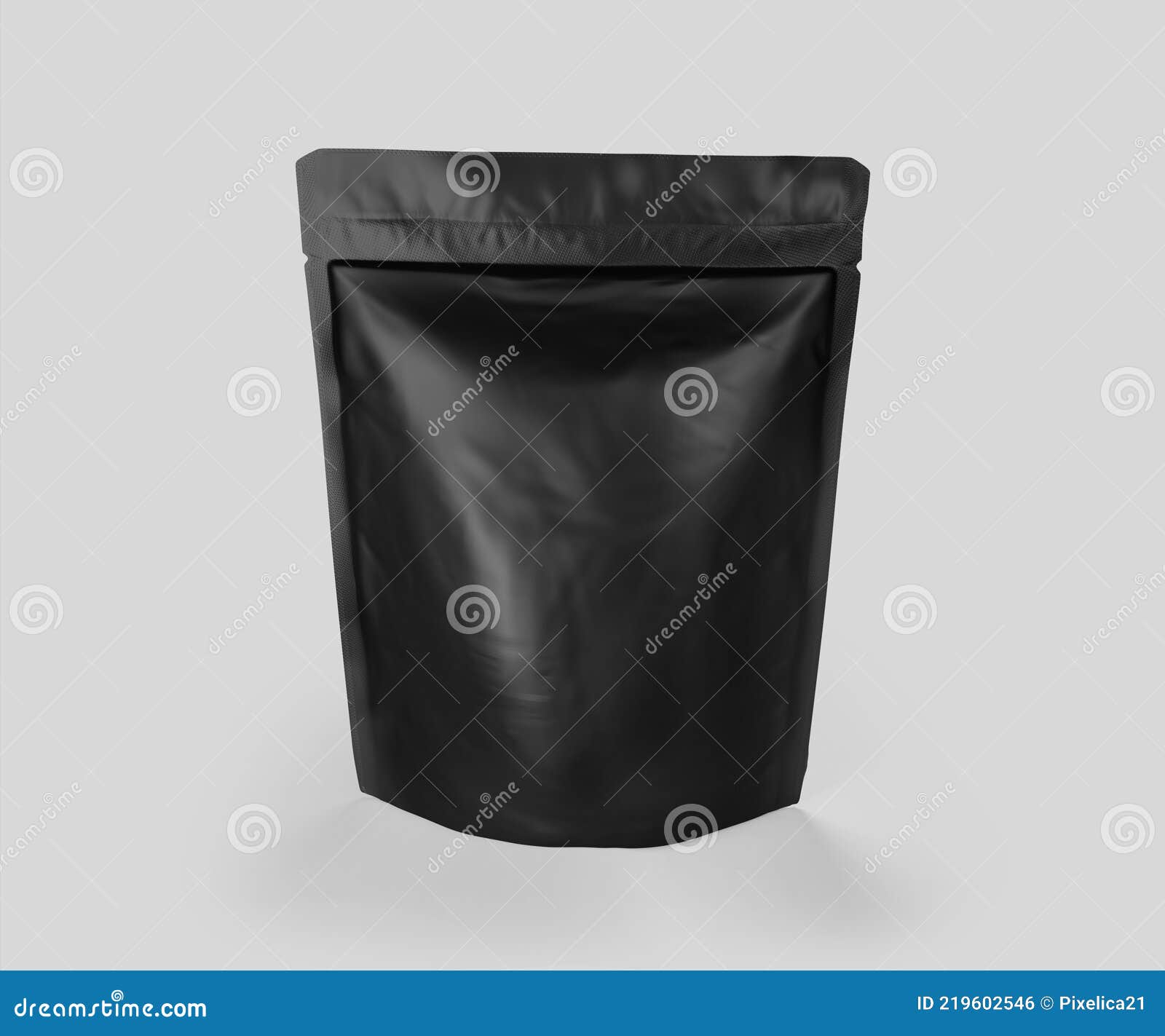 Schwarze Folie Kunststoff Beutel Kaffeebeutel Dunkles Aluminium Kaffee Oder  Saft-Paket 3d Rendering Isoliert Auf Hellen Hintergrun Stock Abbildung -  Illustration von kaffee, behälter: 219602546