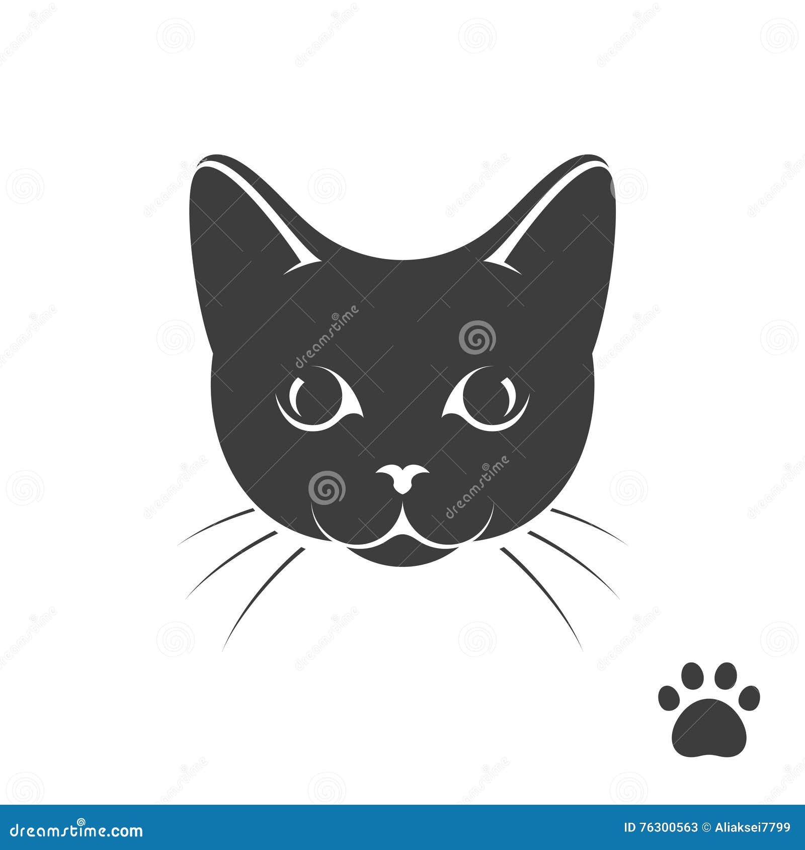 pfotenabdruck katze clipart