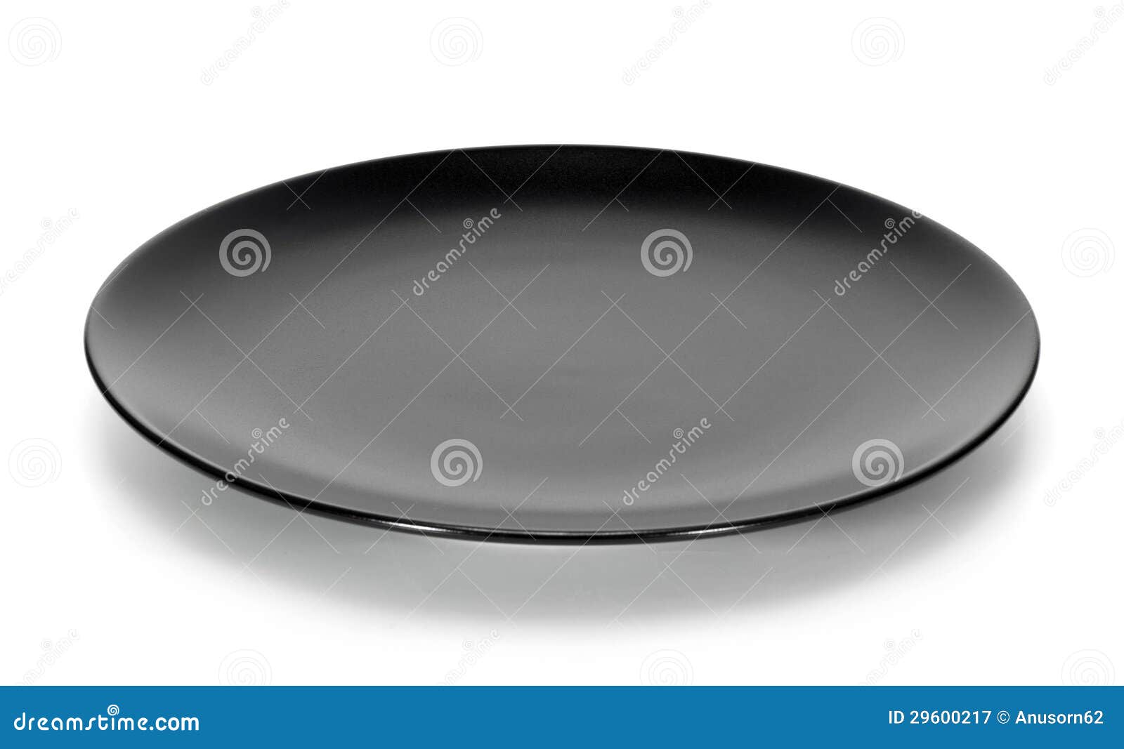 Schwarze Platte stockbild. Bild von leerzeichen, abendessen - 29600217
