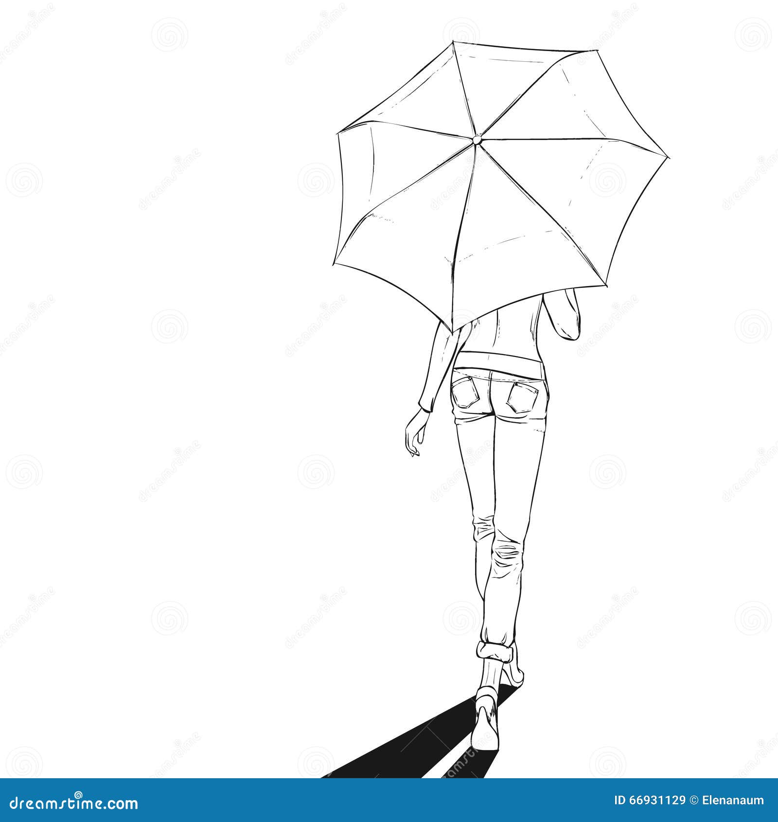 mädchen mit regenschirm zeichnen  vorlagen zum ausmalen