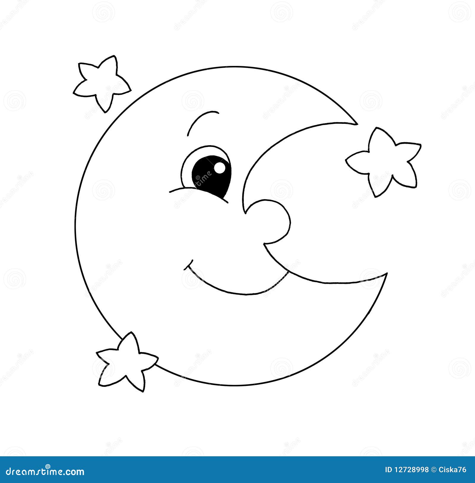 clipart moon black and white - photo #34